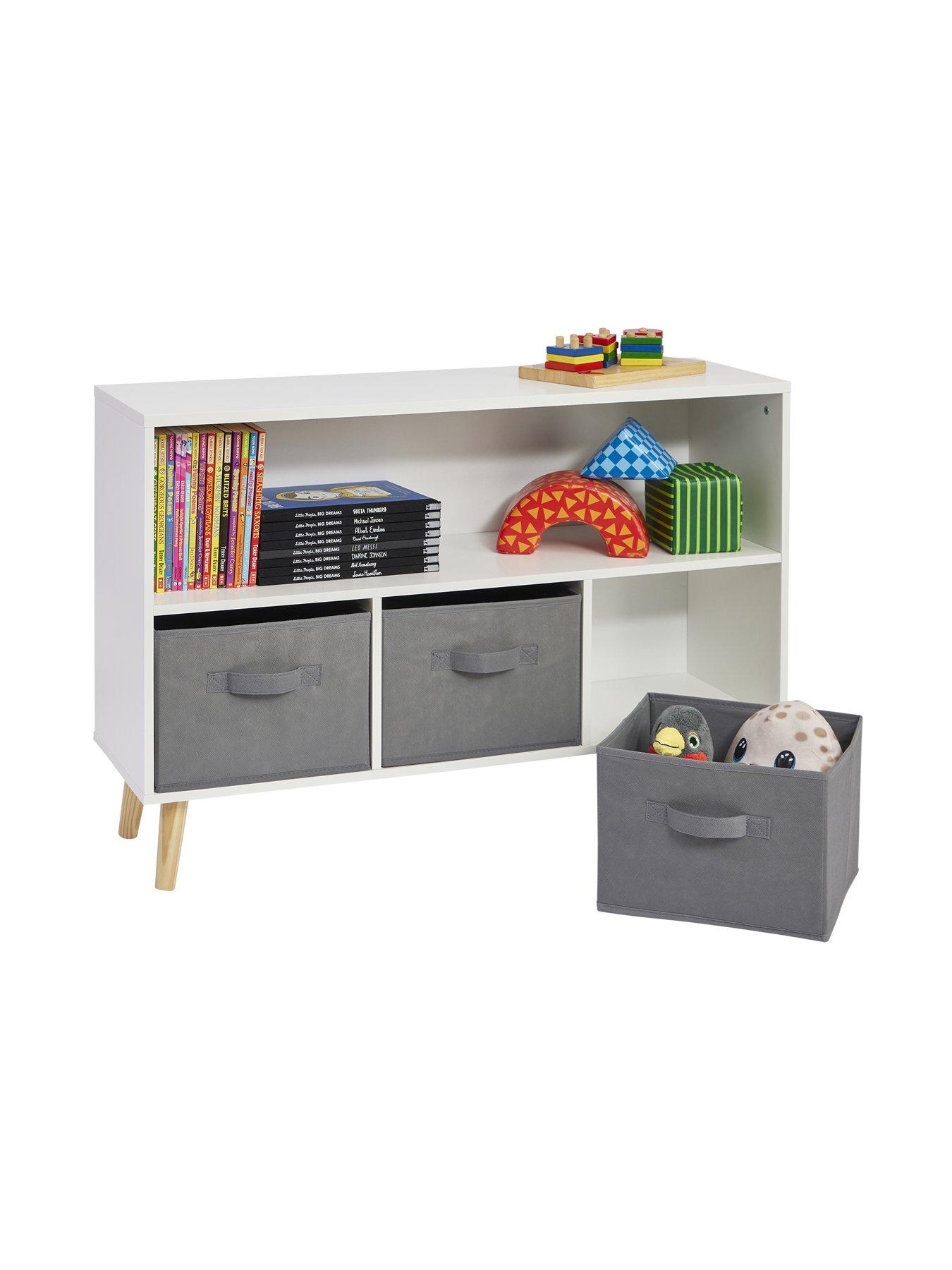 Image 3 of 7 of Liberty House Kids Storage Shelf With Fabric Boxes