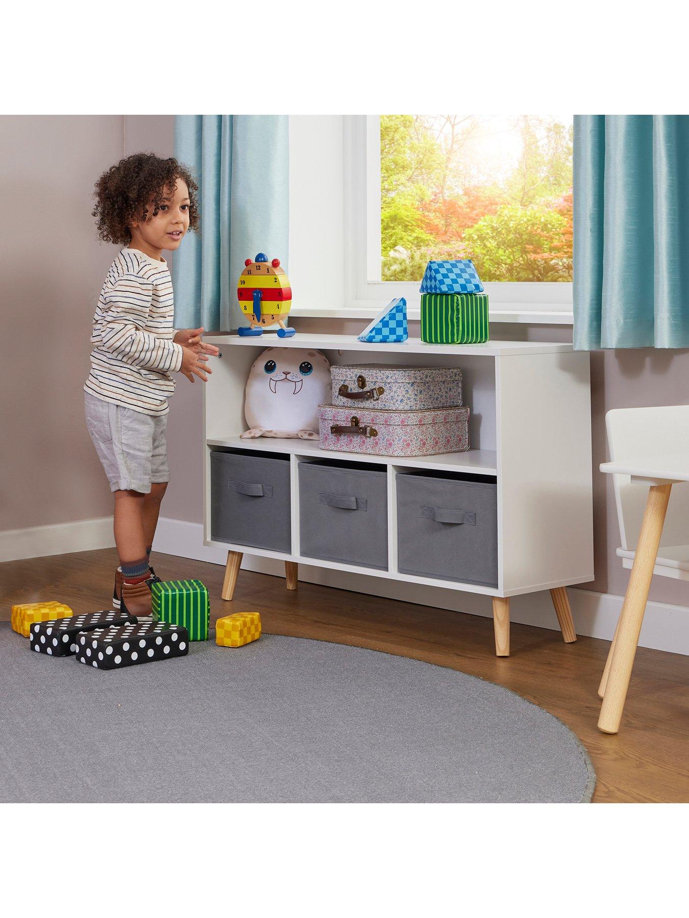 Image 4 of 7 of Liberty House Kids Storage Shelf With Fabric Boxes