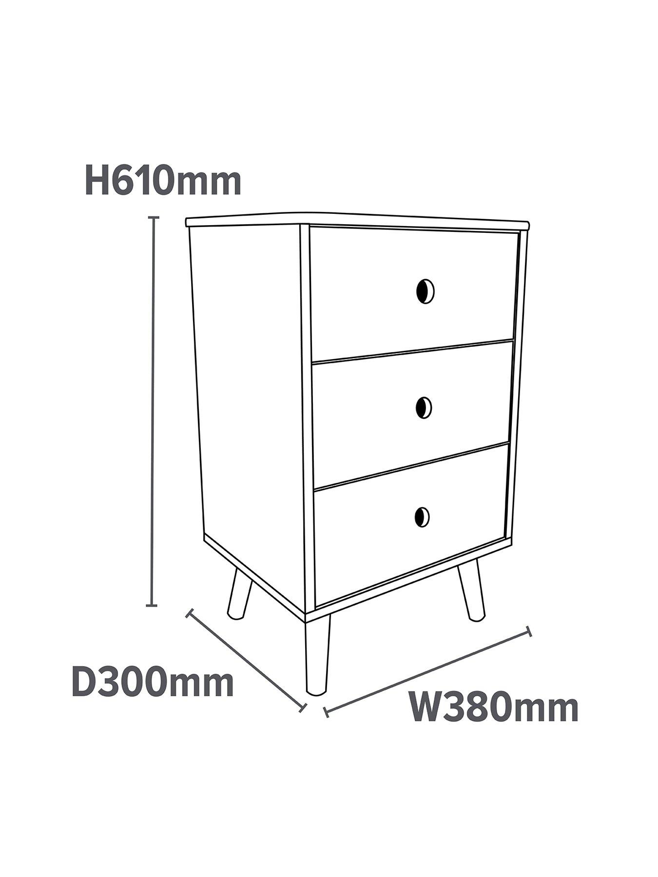 Image 7 of 7 of Liberty House Kids 3 Drawer Bedroom Cabinet
