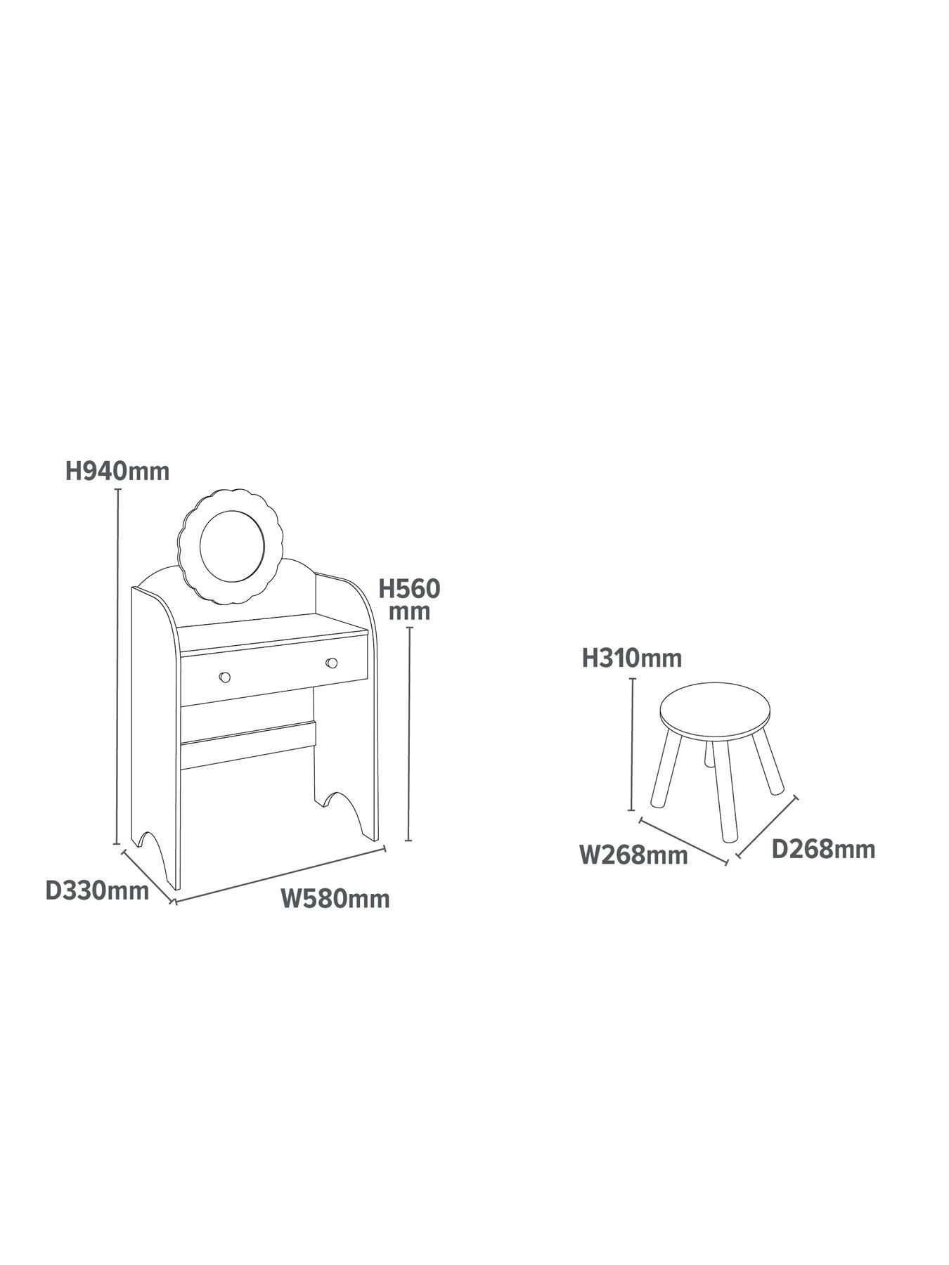 Image 7 of 7 of Liberty House White Dressing Table And Stool