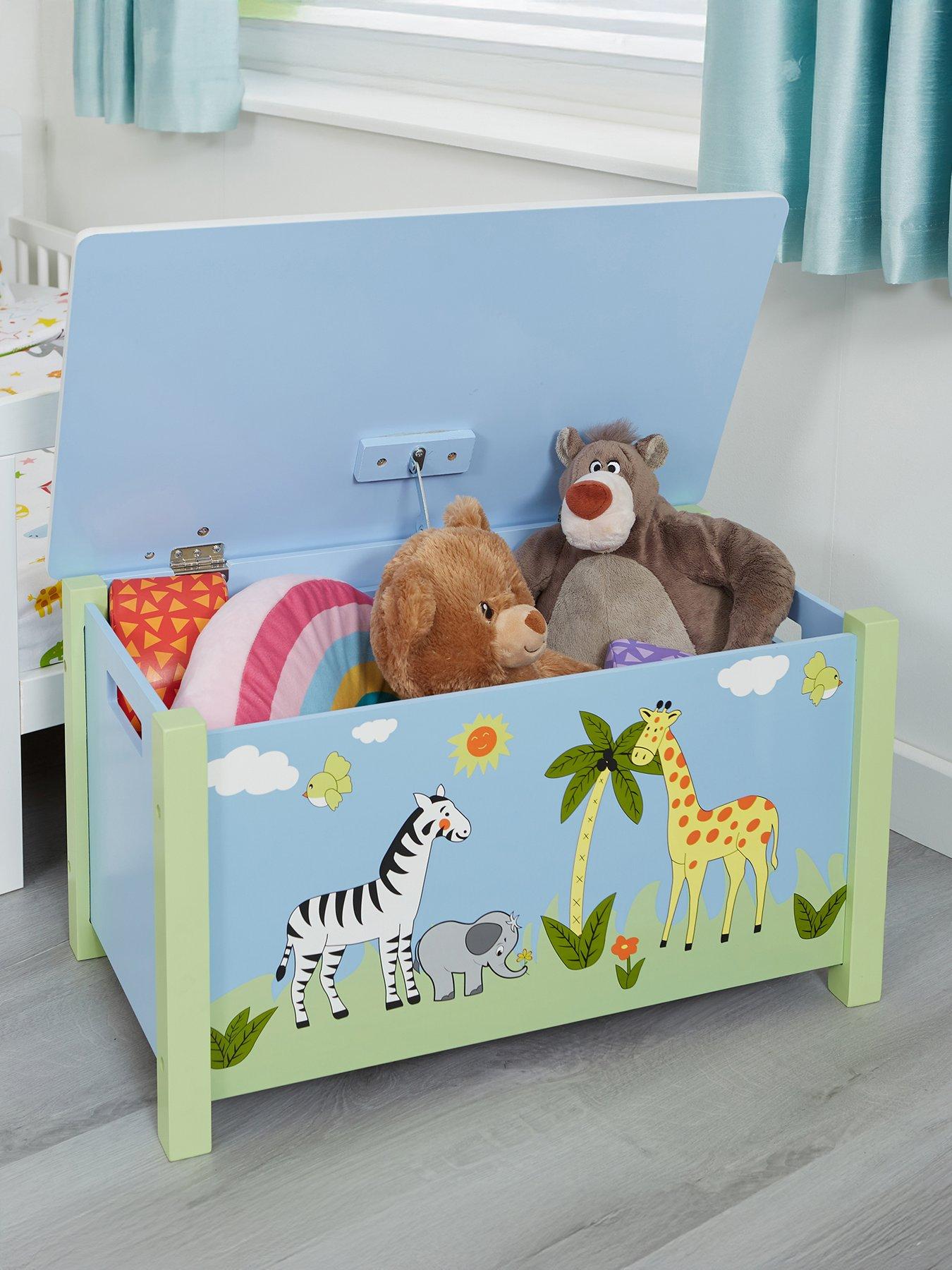 Liberty House Kids Safari Toy Box - Blue