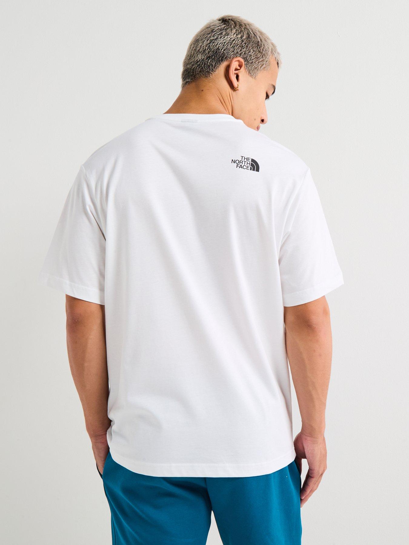 Image 2 of 6 of The North Face Men's Mountain Logo Relaxed Pocket T-Shirt - White