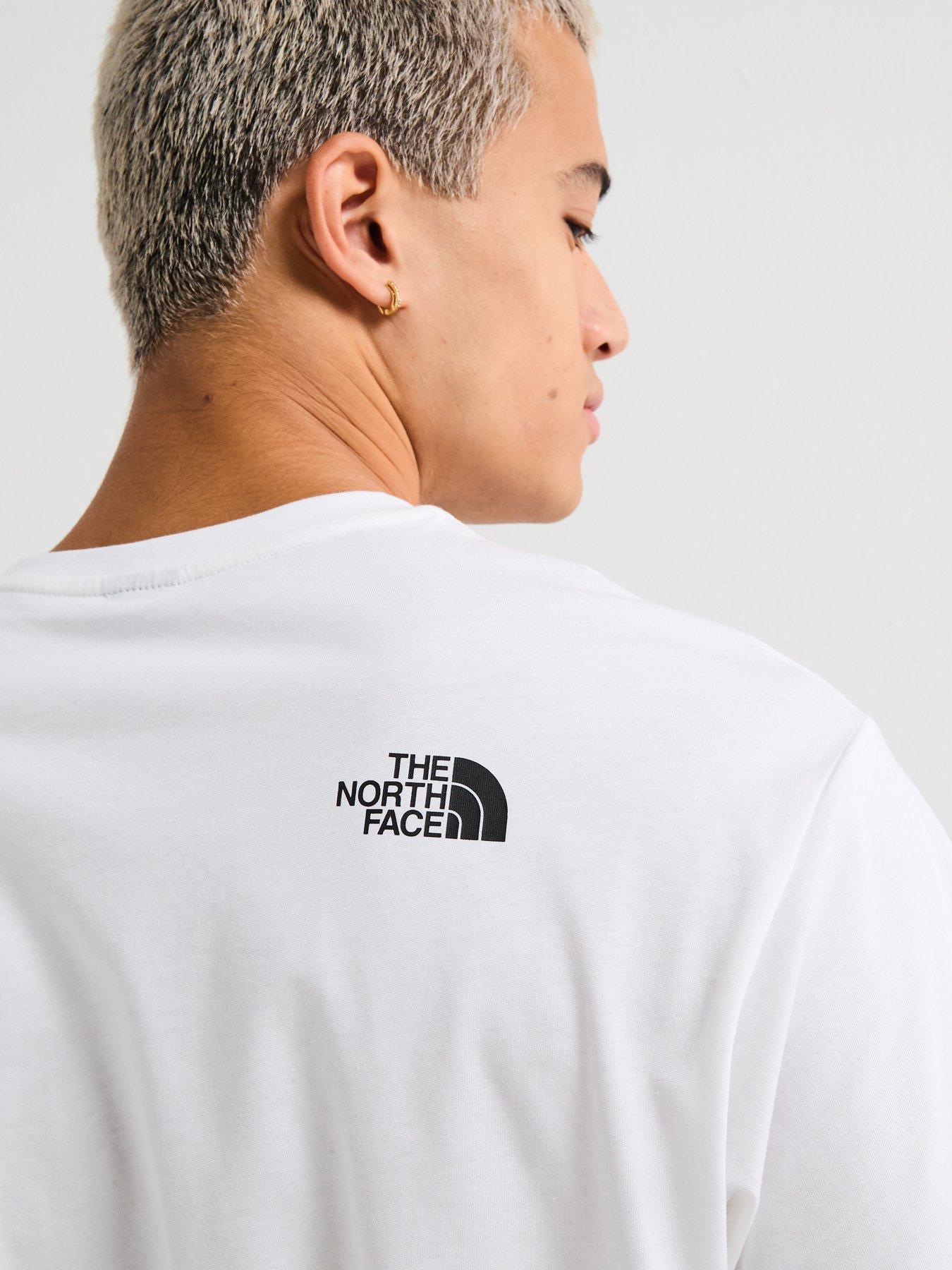 Image 6 of 6 of The North Face Men's Mountain Logo Relaxed Pocket T-Shirt - White
