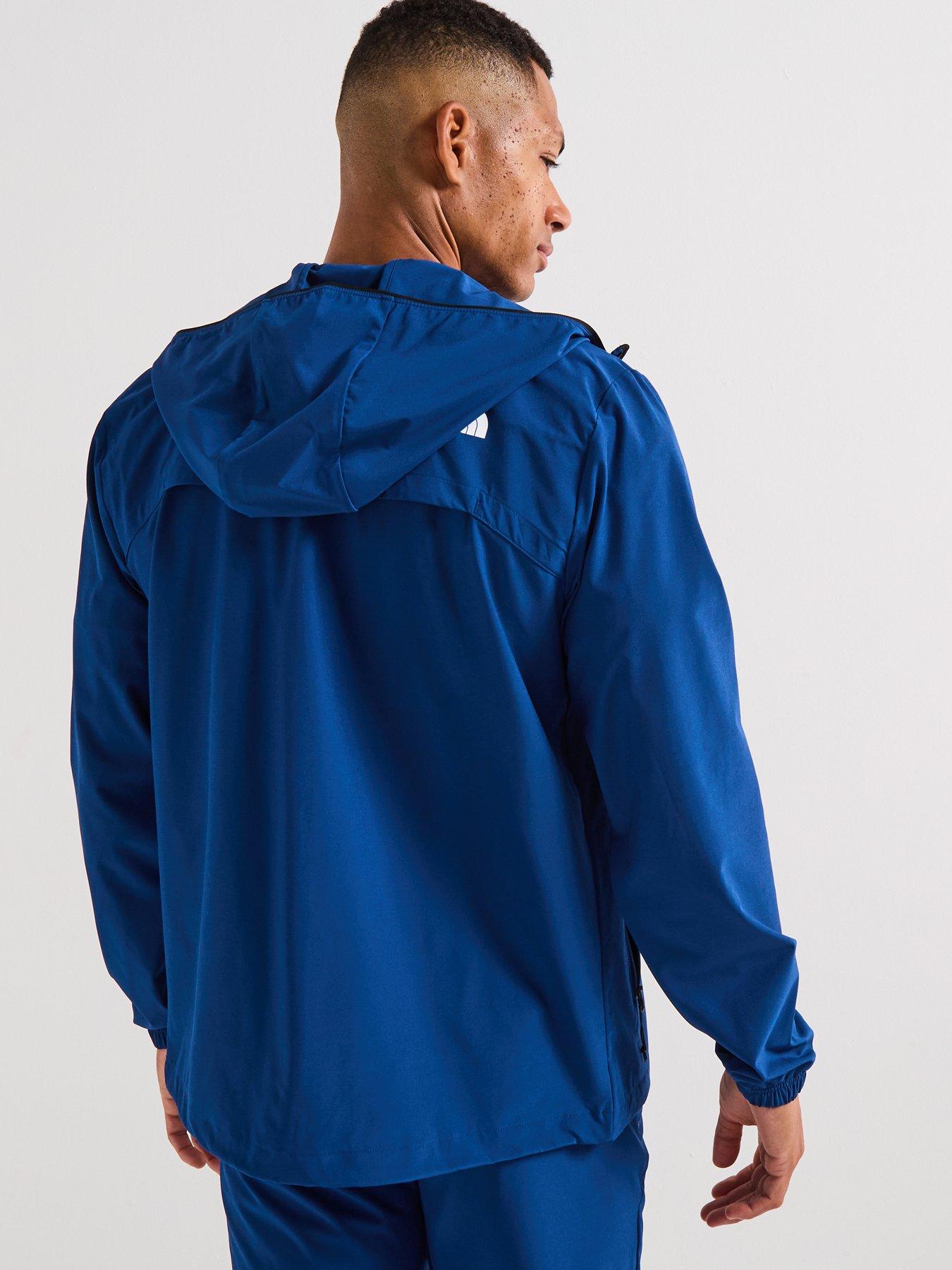 The North Face Men's Mountain Athletics Hooded Wind Jacket - Blue | Very