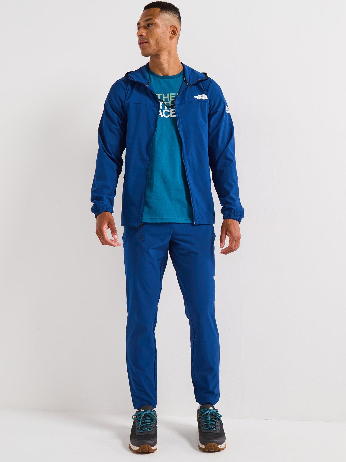 The North Face Men's Mountain Athletics Hooded Wind Jacket - Blue