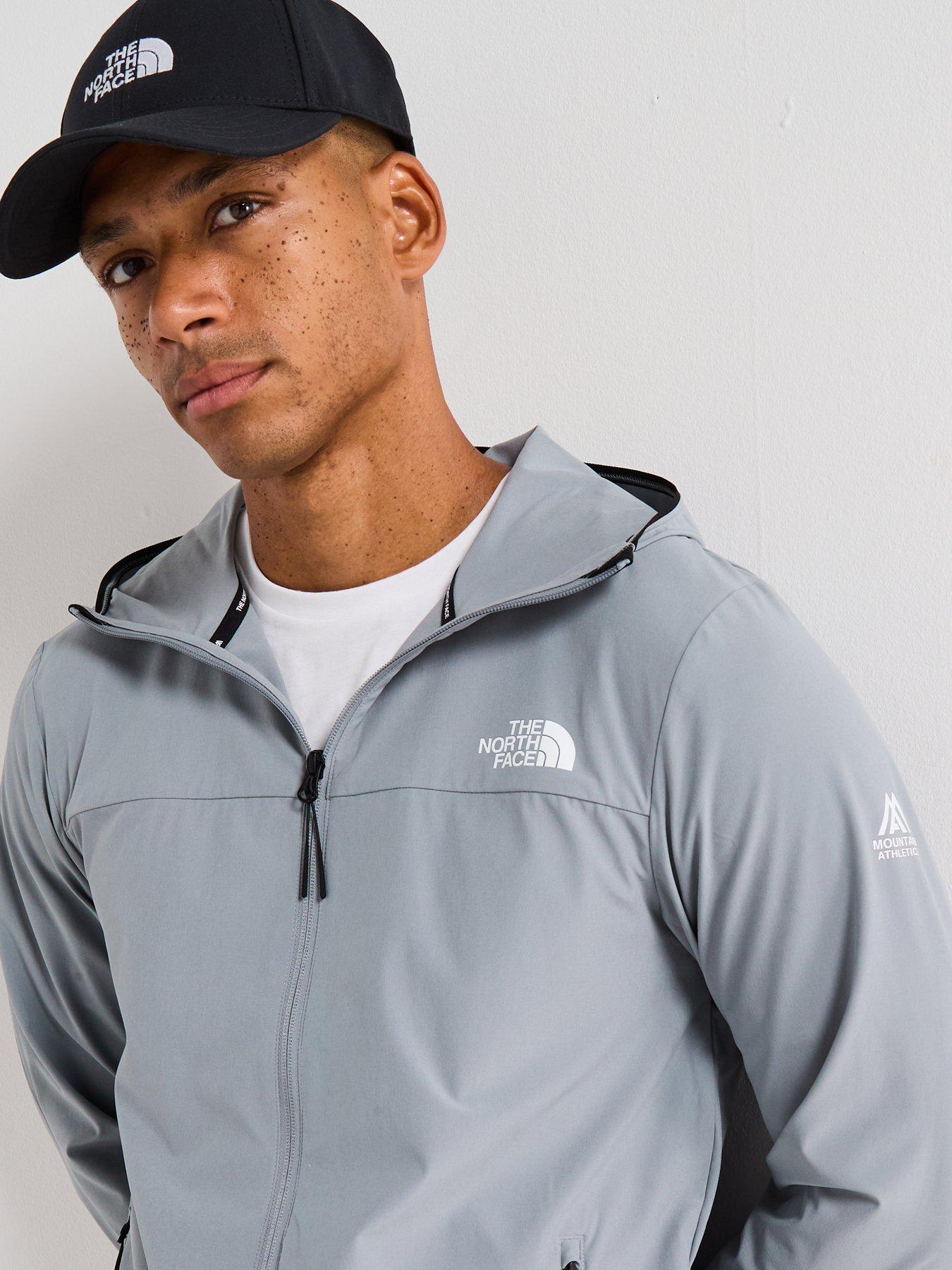 Image 5 of 6 of The North Face Men's Mountain Athletics Hooded Wind Jacket - Grey