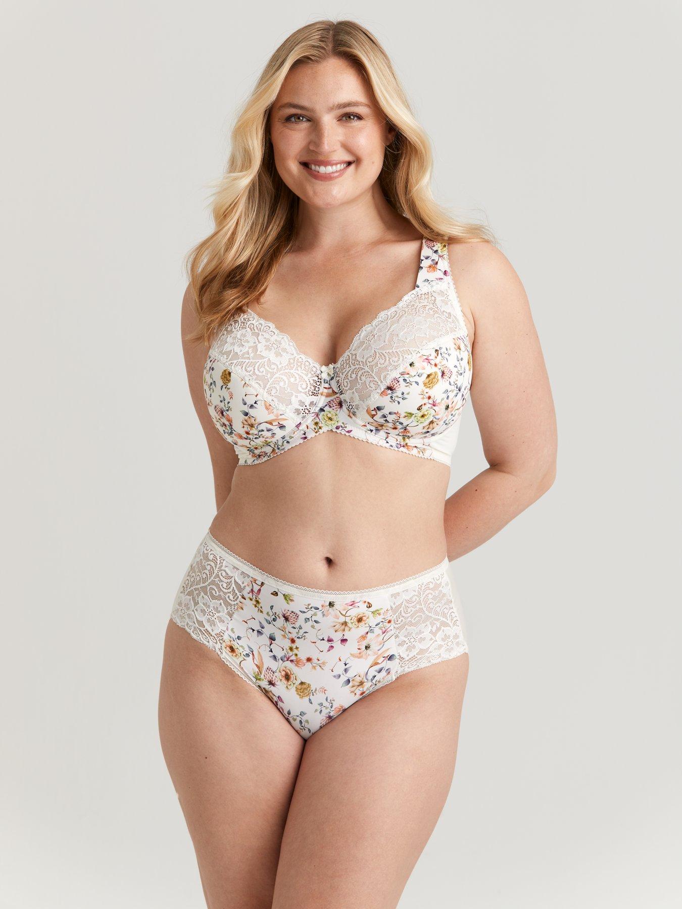 undefined Miss Mary Of Sweden Fauna Floral Underwired Bra - Champagne