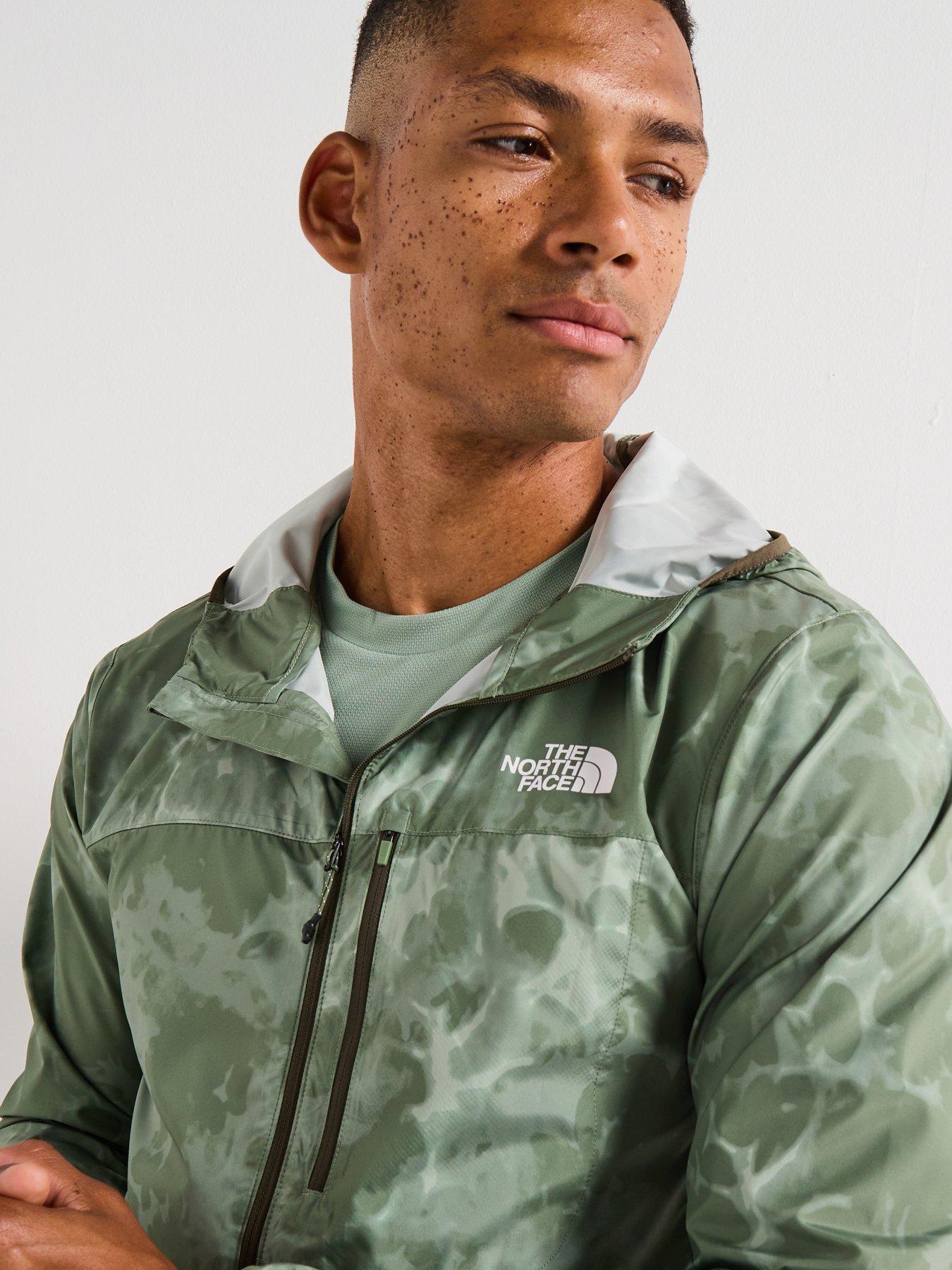 Image 6 of 6 of The North Face Men's Higher Run Print Wind Jacket - Khaki