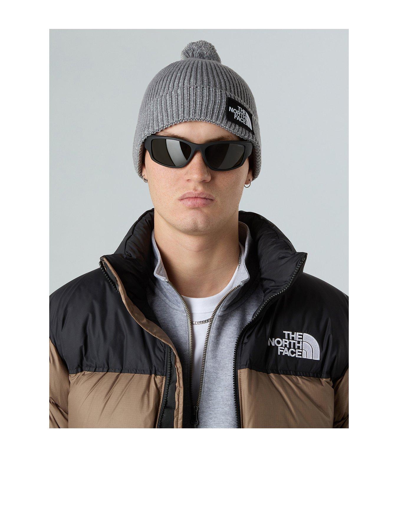 The North Face Unisex Logo Box Pom Beanie - Grey