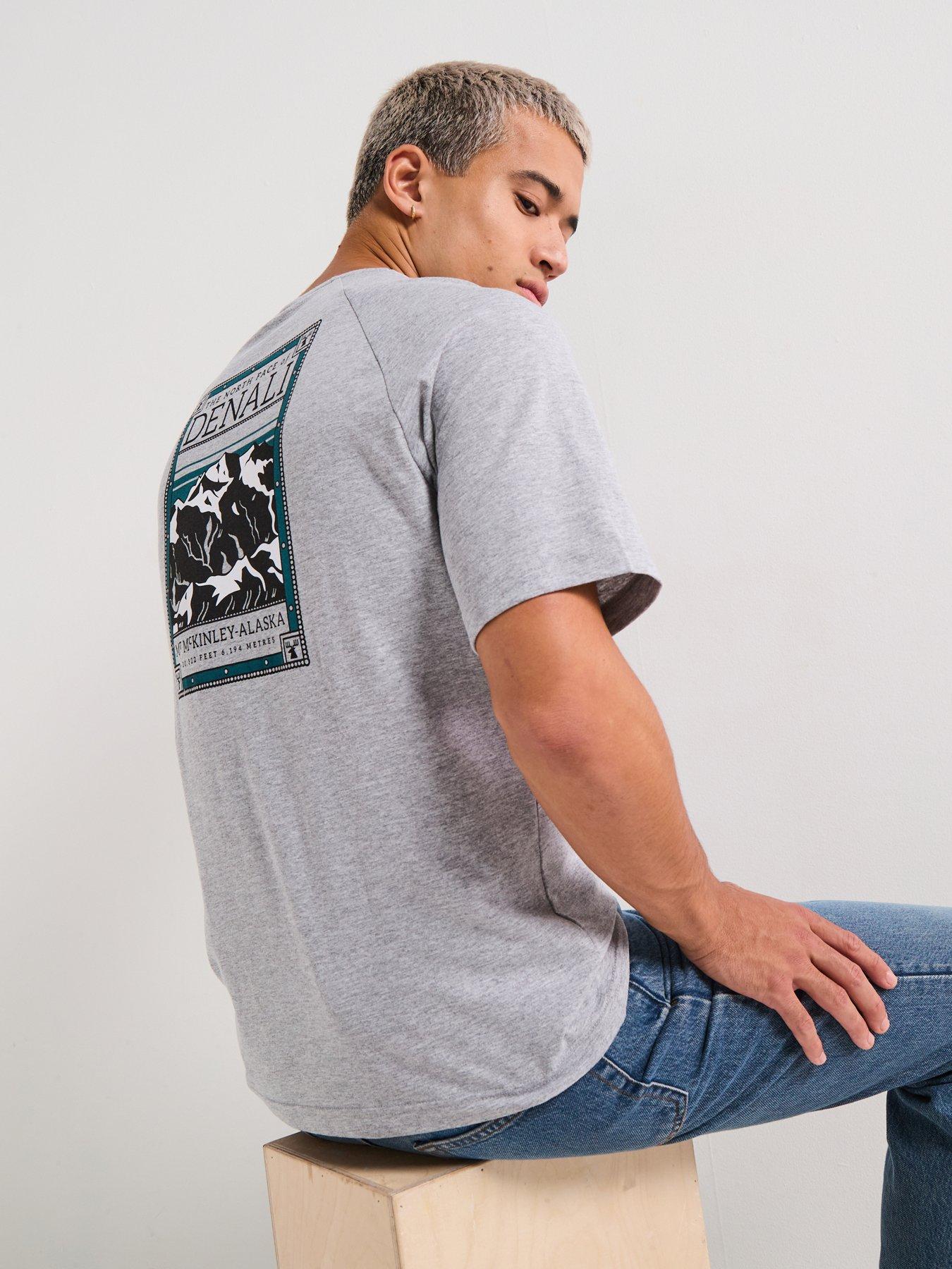 undefined Men's S/s North Faces Tee - Light Grey