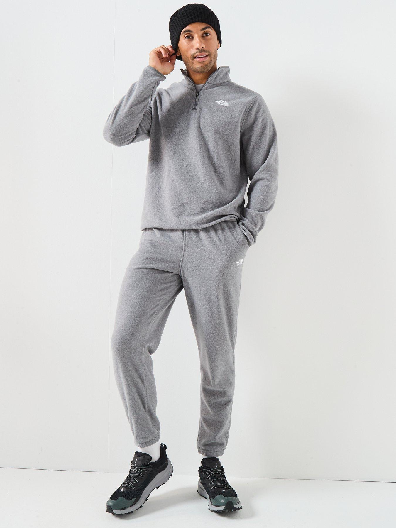 The North Face Men's Glacier Fleece 1/4 Zip Jacket - Grey | Very