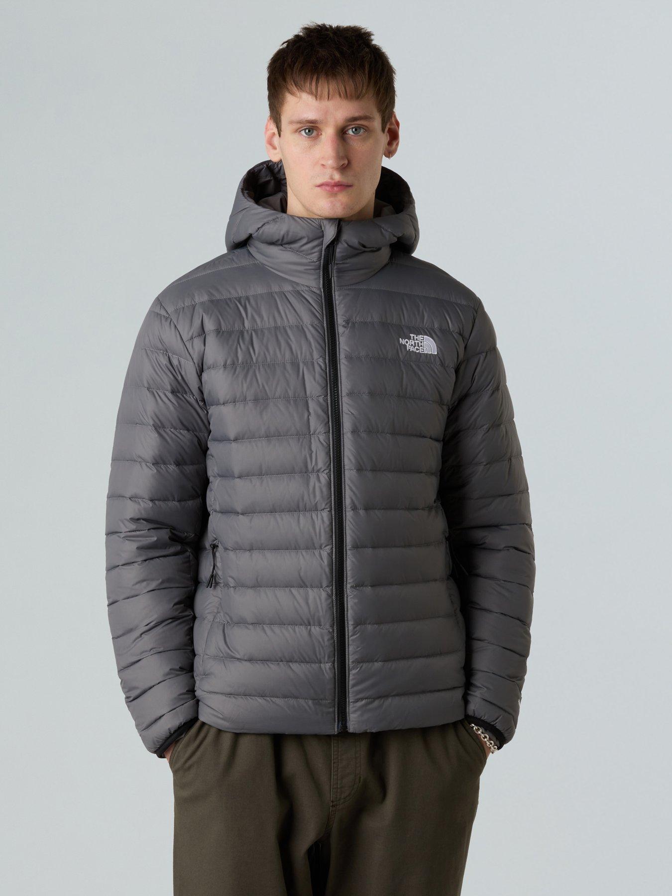 The North Face Mens Classic Down Hooded Jacket - Grey