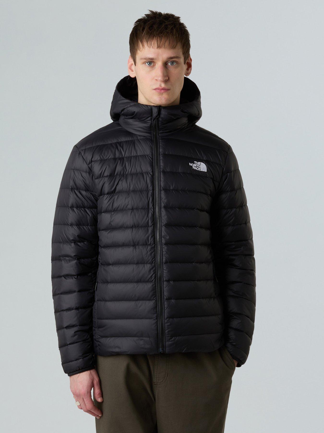 undefined Mens Classic Down Hooded Jacket - Black