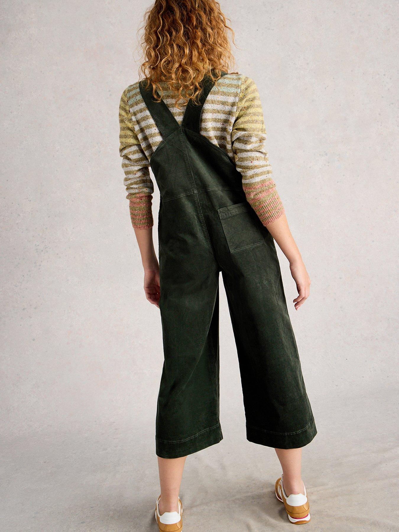 Image 2 of 6 of White Stuff Viola Cord Dungaree - Green