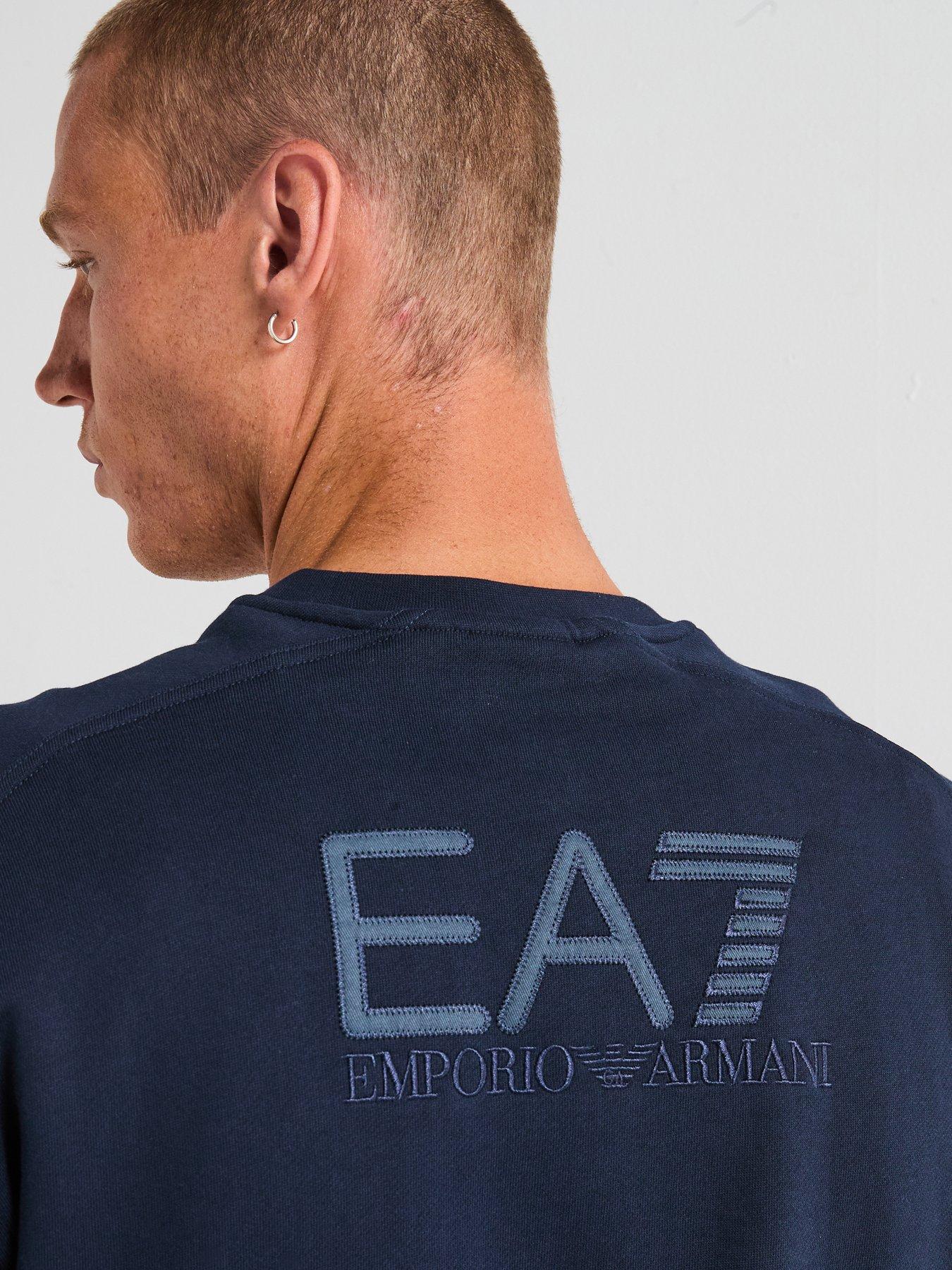 Image 4 of 5 of EA7 Emporio Armani EA7 Train Visibility Small Logo Crew Tracksuit - Navy