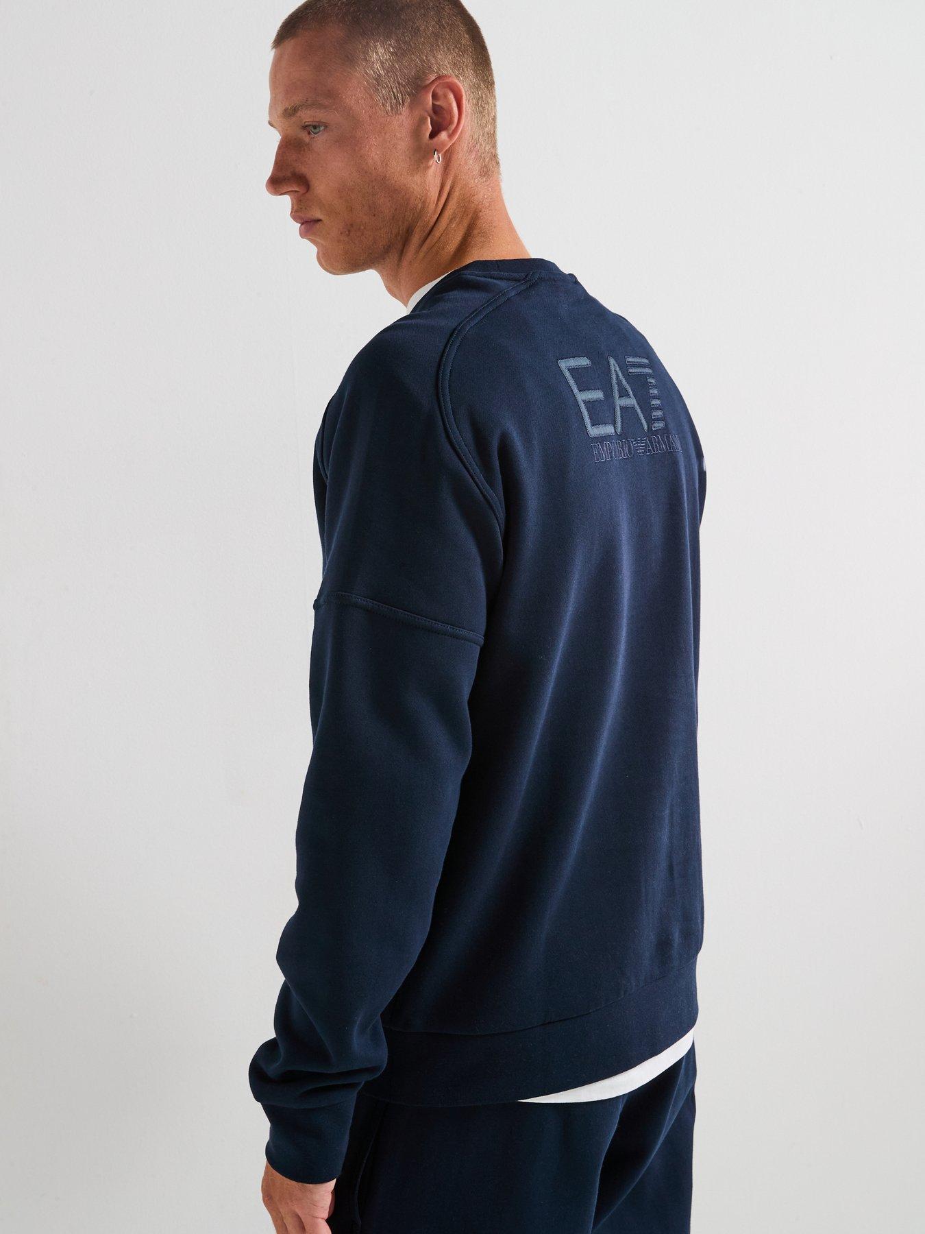 Image 5 of 5 of EA7 Emporio Armani EA7 Train Visibility Small Logo Crew Tracksuit - Navy