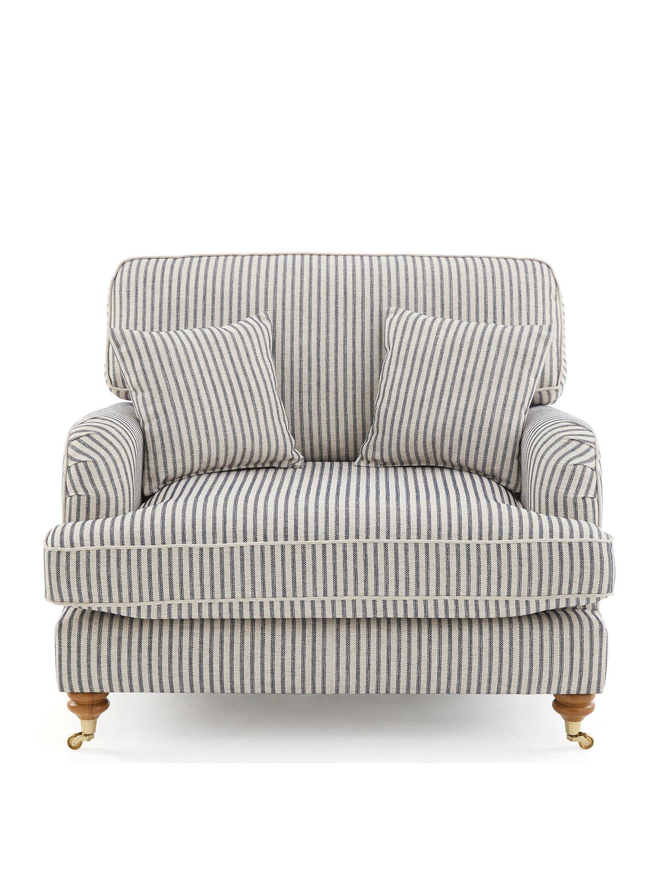 Image 2 of 7 of Very Home Bay Stripe Snuggle Chair&nbsp;- Made to Order in the UK