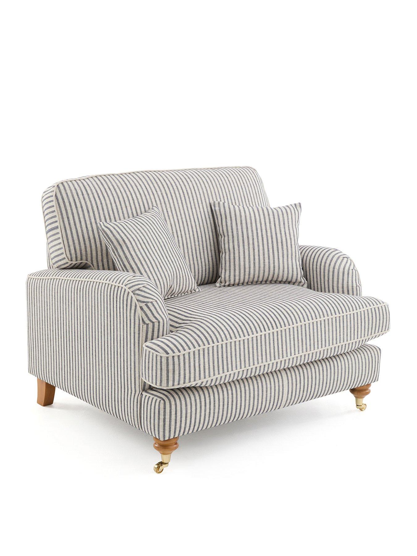 Image 3 of 7 of Very Home Bay Stripe Snuggle Chair&nbsp;- Made to Order in the UK