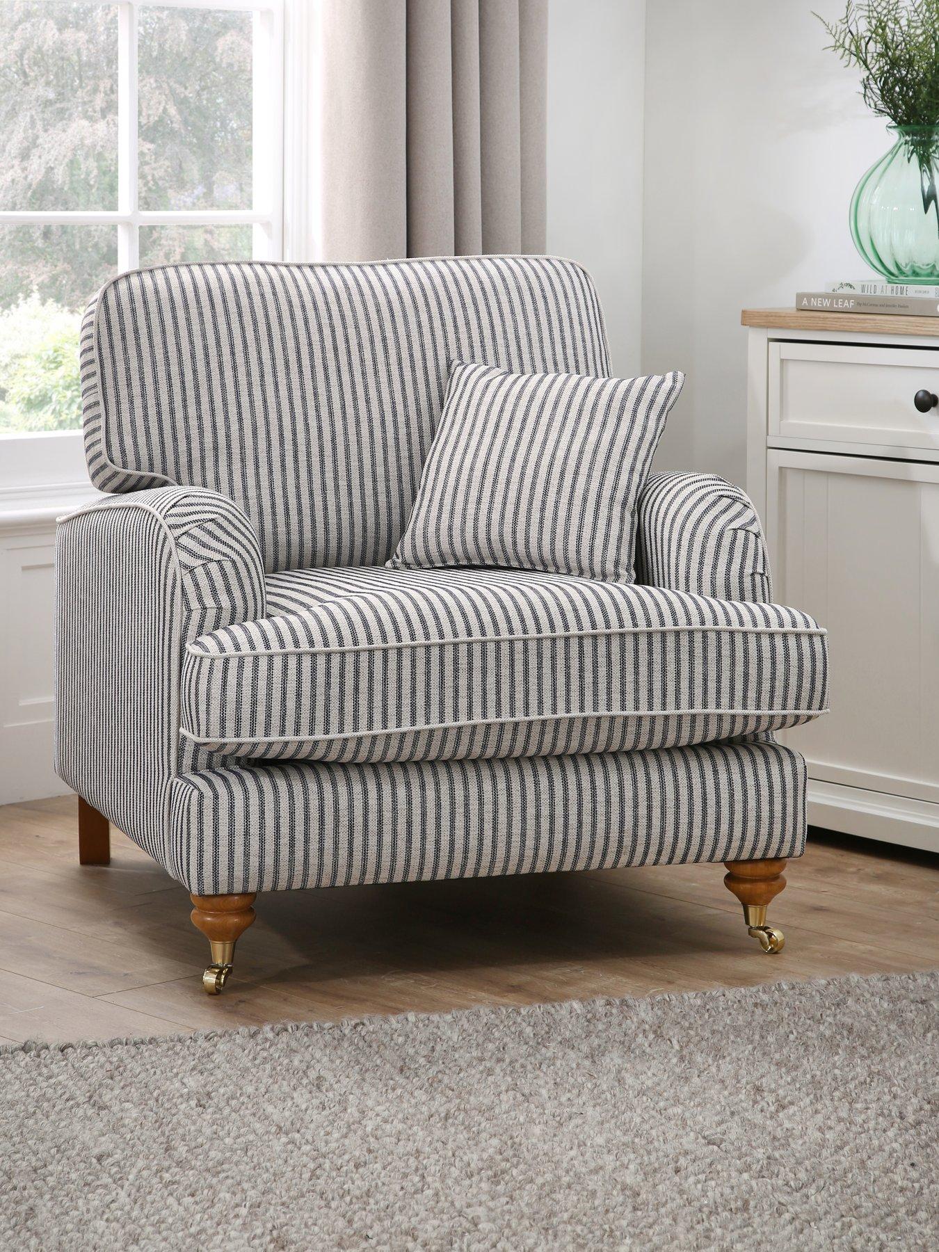 Image 1 of 7 of Very Home Bay Stripe Chair&nbsp;- Made to Order in the UK