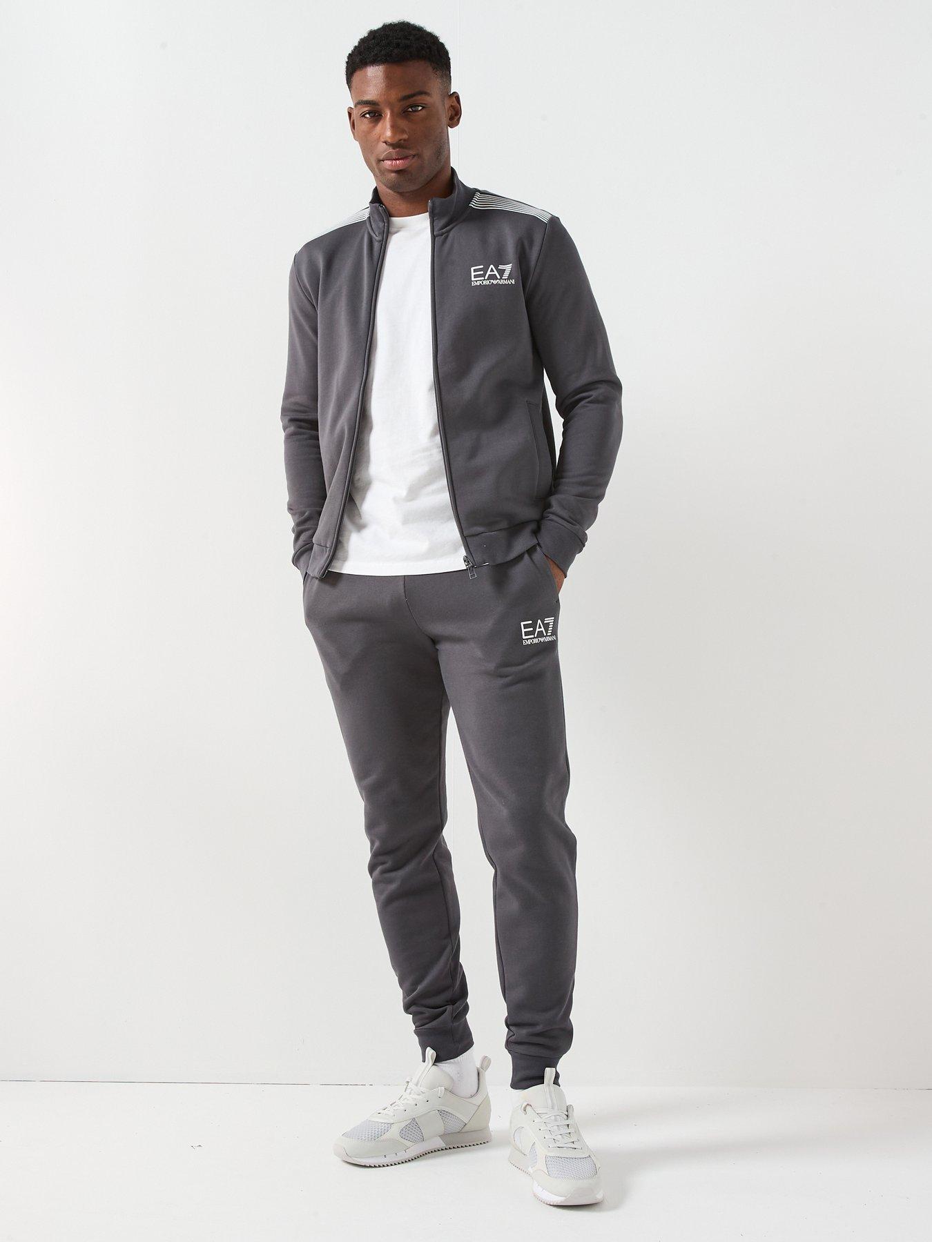 EA7 Emporio Armani Train 7 Lines Large Logo Tracksuit - Grey