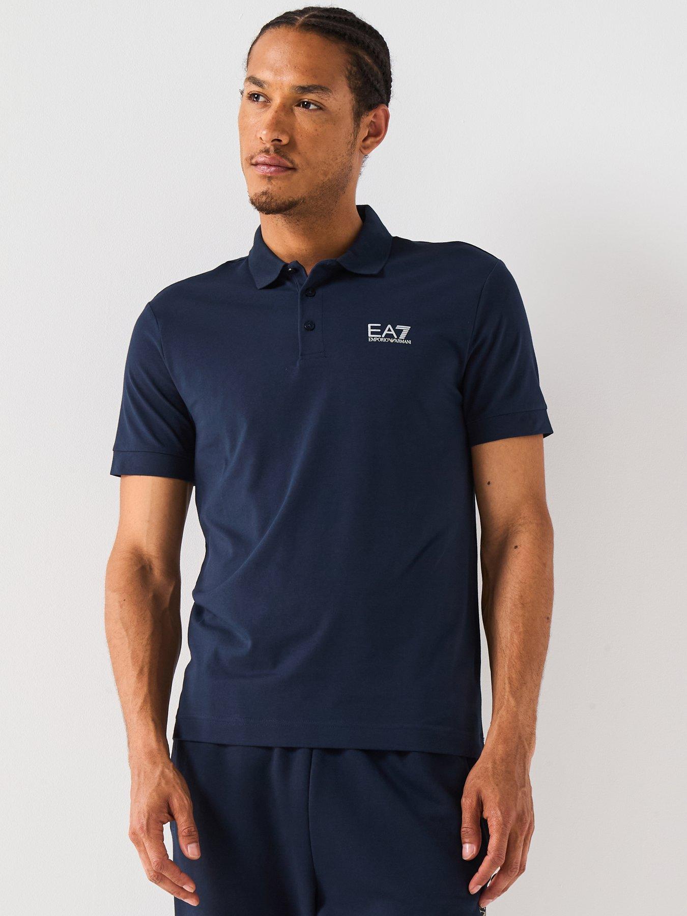 Ea7 Emporio Armani Train Core Id Small Logo Polo Shirt - Navy