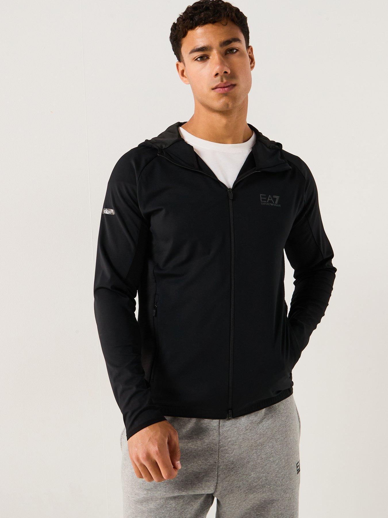 EA7 Emporio Armani Vigor7 Full Zip Hoodie - Black | Very
