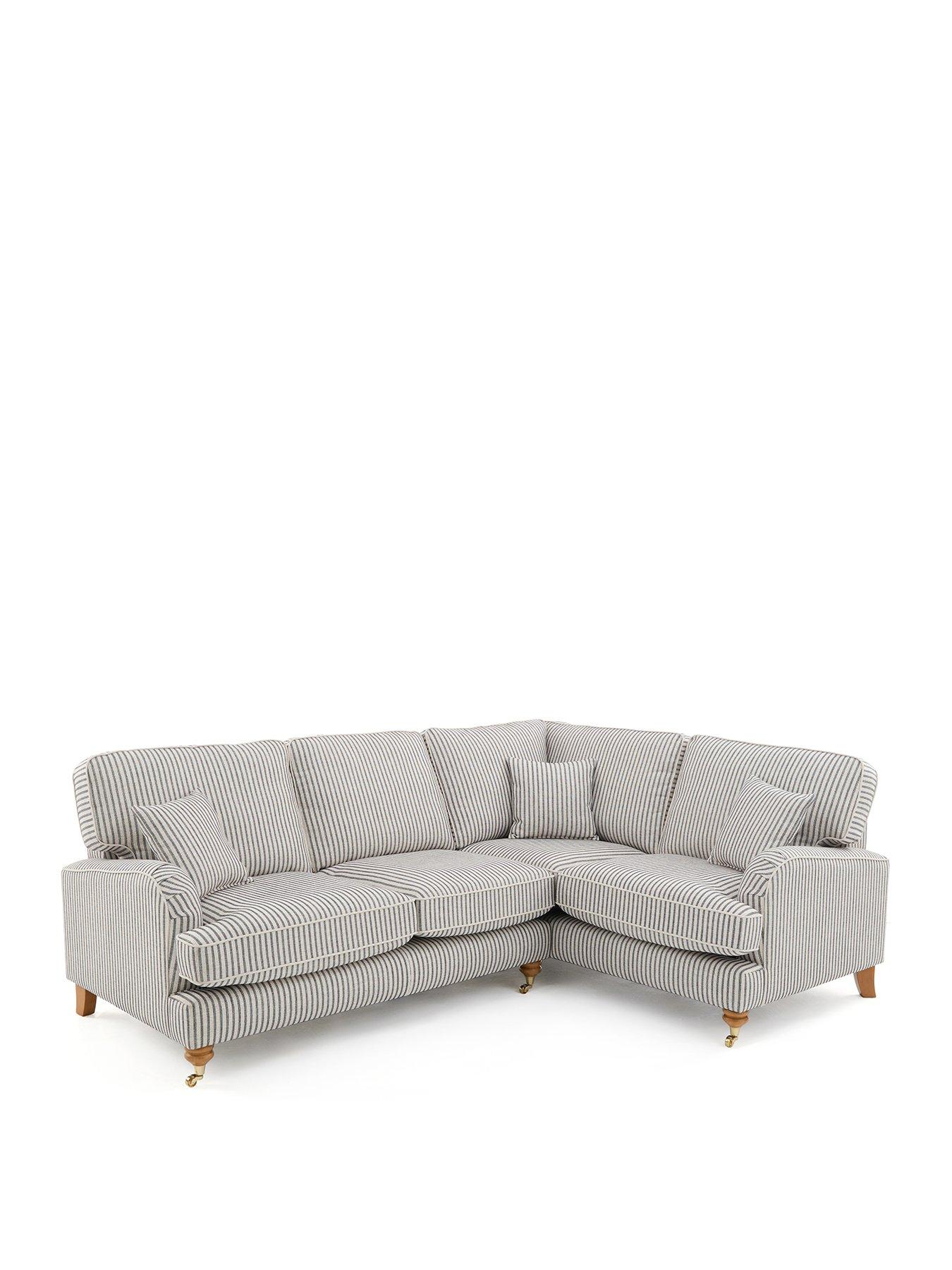 Image 2 of 7 of The Very Collection Bay Stripe Right Hand&nbsp;Double Arm Corner Group Sofa&nbsp;- Made to Order in the UK