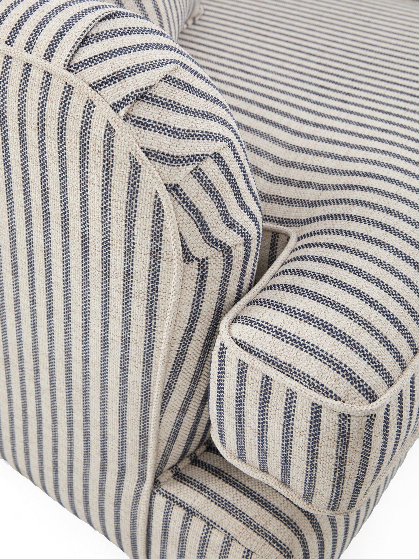 Image 4 of 7 of The Very Collection Bay Stripe Right Hand&nbsp;Double Arm Corner Group Sofa&nbsp;- Made to Order in the UK