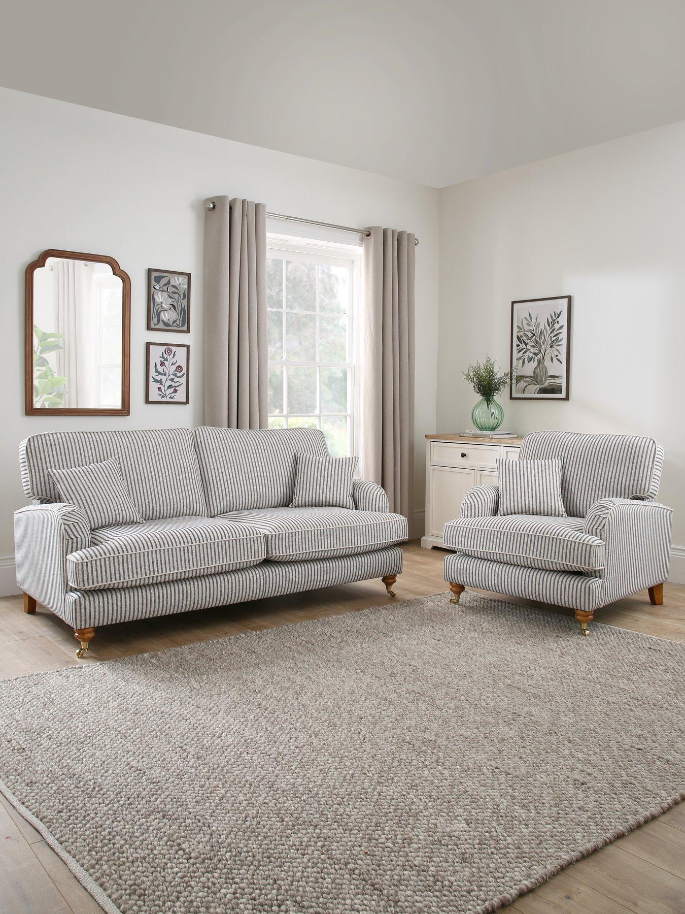undefined Bay Stripe 3 + Chair - Made to Order in the UK