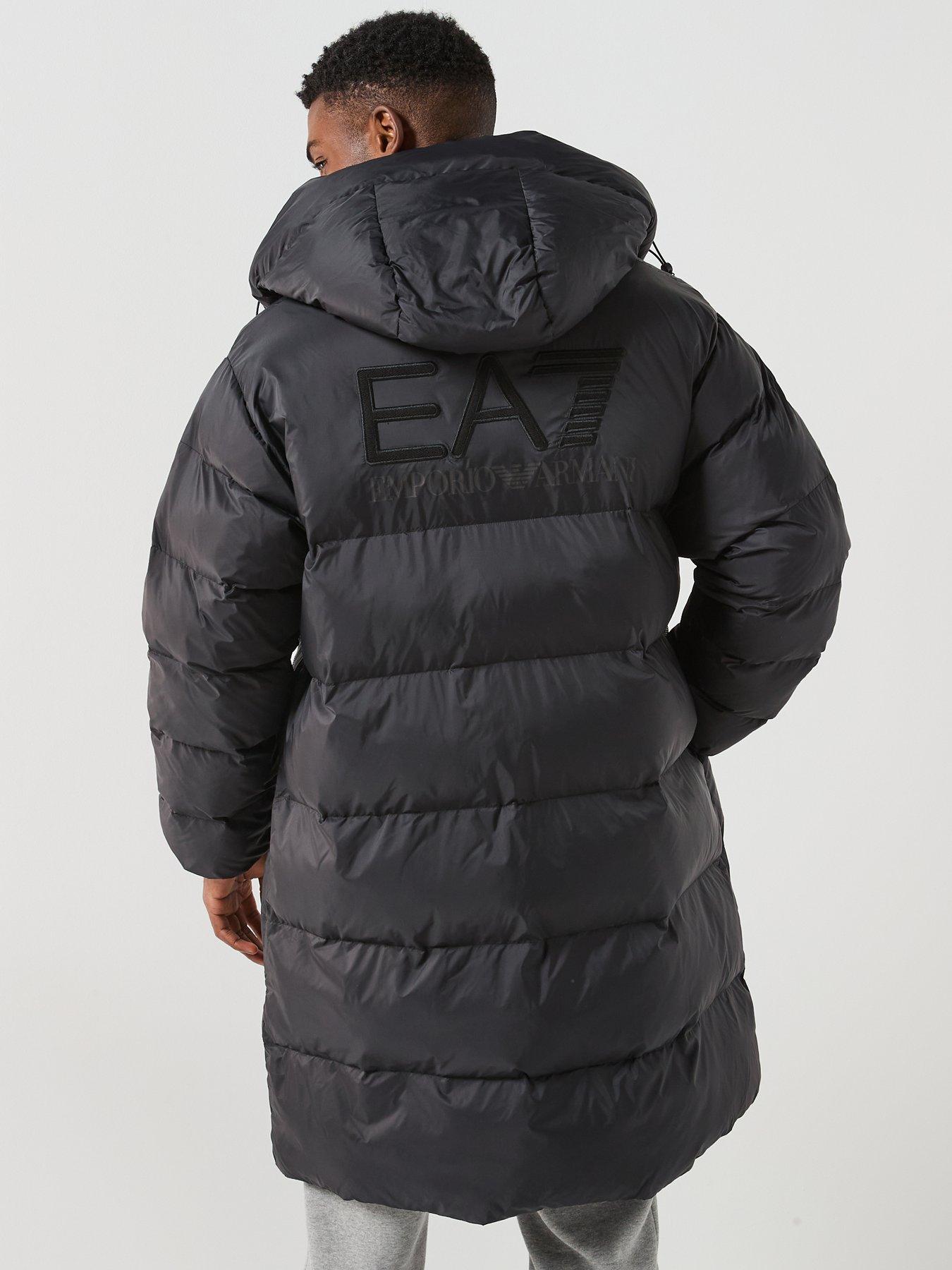 EA7 Emporio Armani Mountain Polar Back Logo Longline Padded Parka