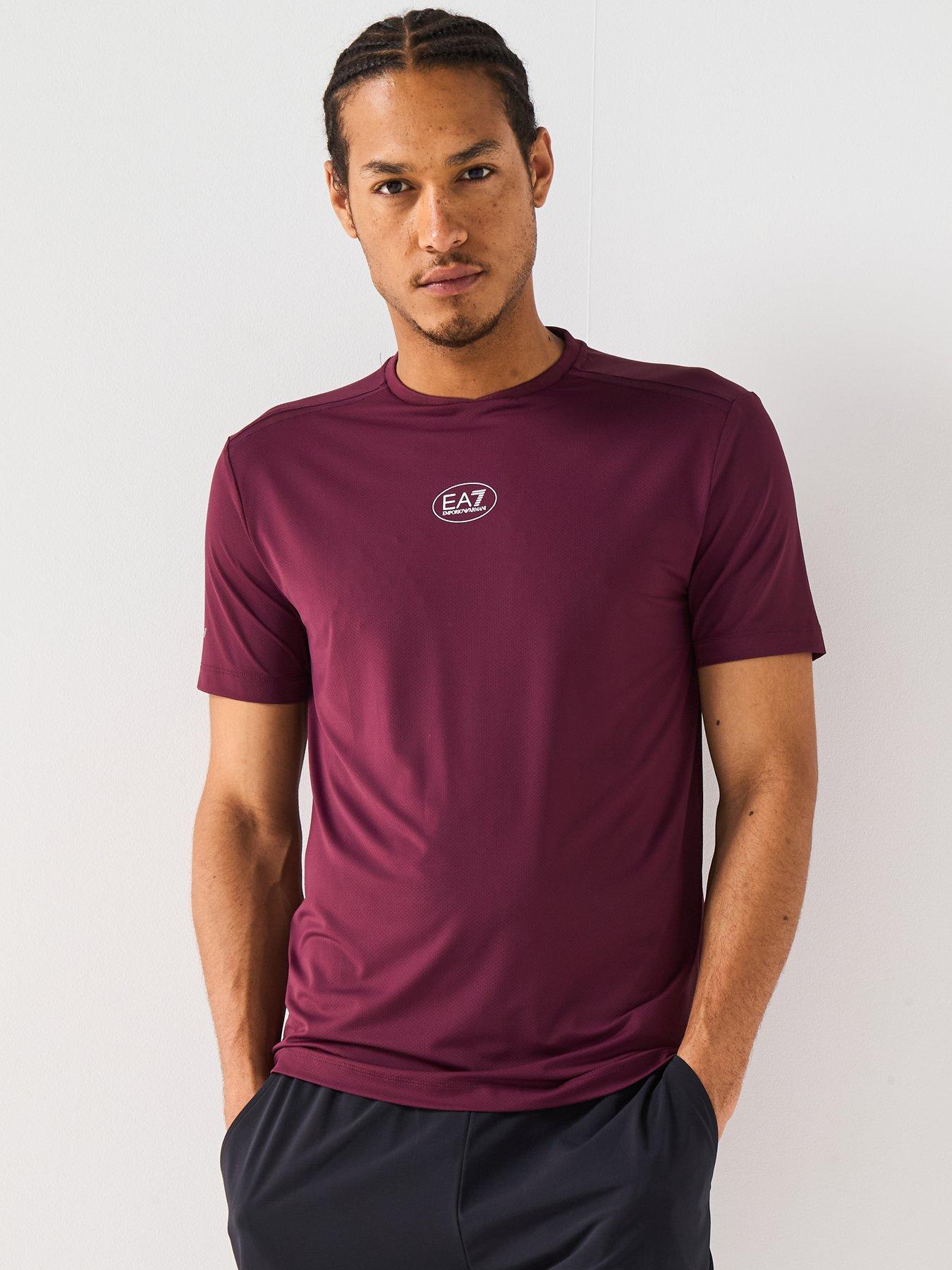 EA7 Emporio Armani EA7 Tennis Pro Small Central Logo T-Shirt - Purple