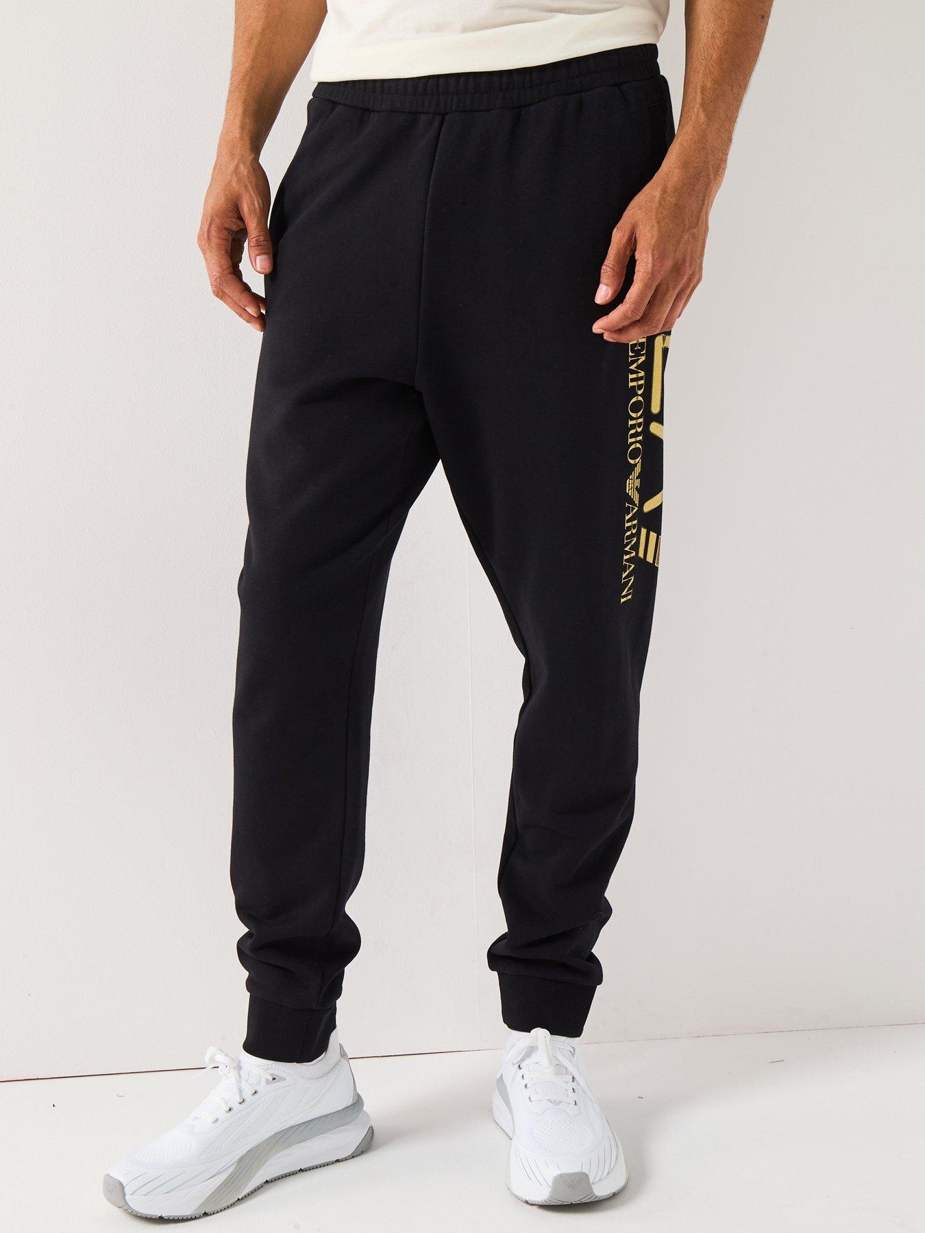 Image 1 of 6 of EA7 Emporio Armani Train Logo Series Large Logo Joggers - Black