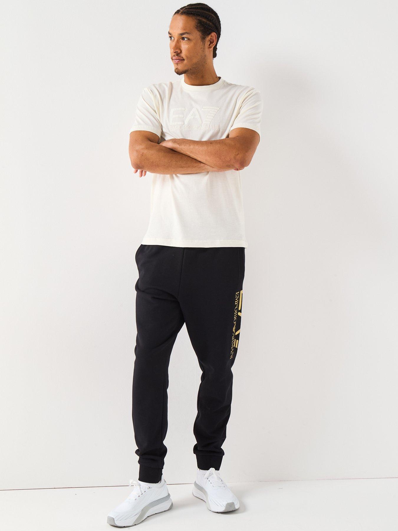 Image 3 of 6 of EA7 Emporio Armani Train Logo Series Large Logo Joggers - Black