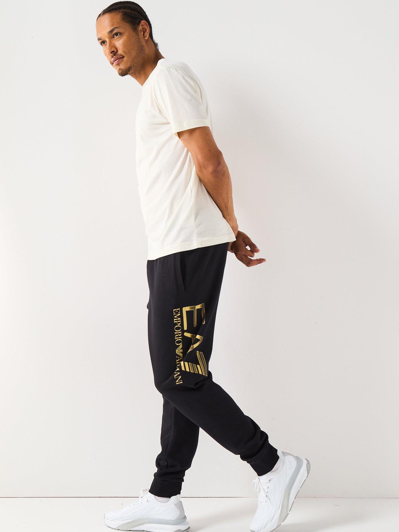 Image 6 of 6 of EA7 Emporio Armani Train Logo Series Large Logo Joggers - Black