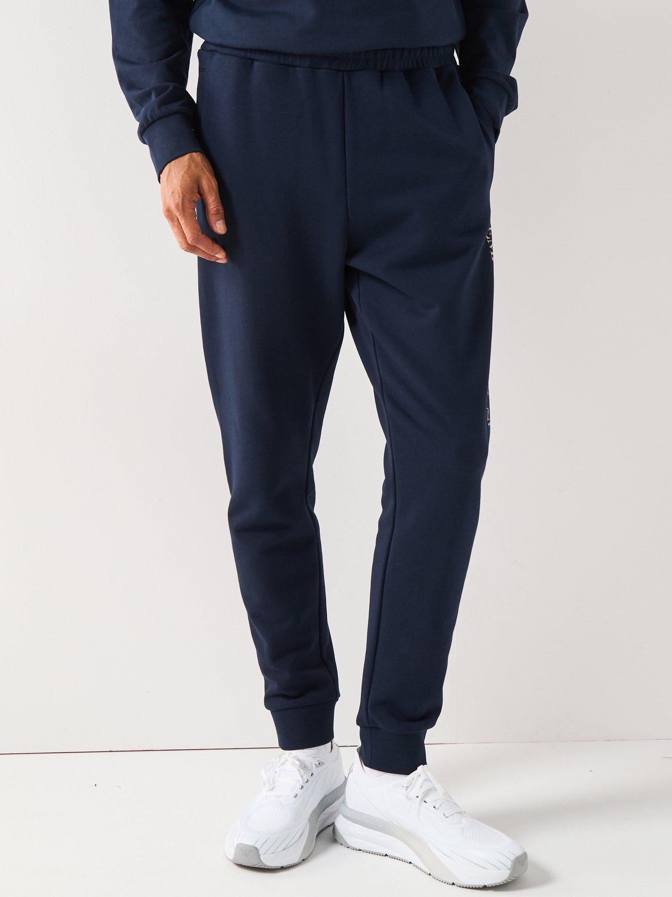Ea7 Emporio Armani Train Logo Series Large Logo Joggers - Navy