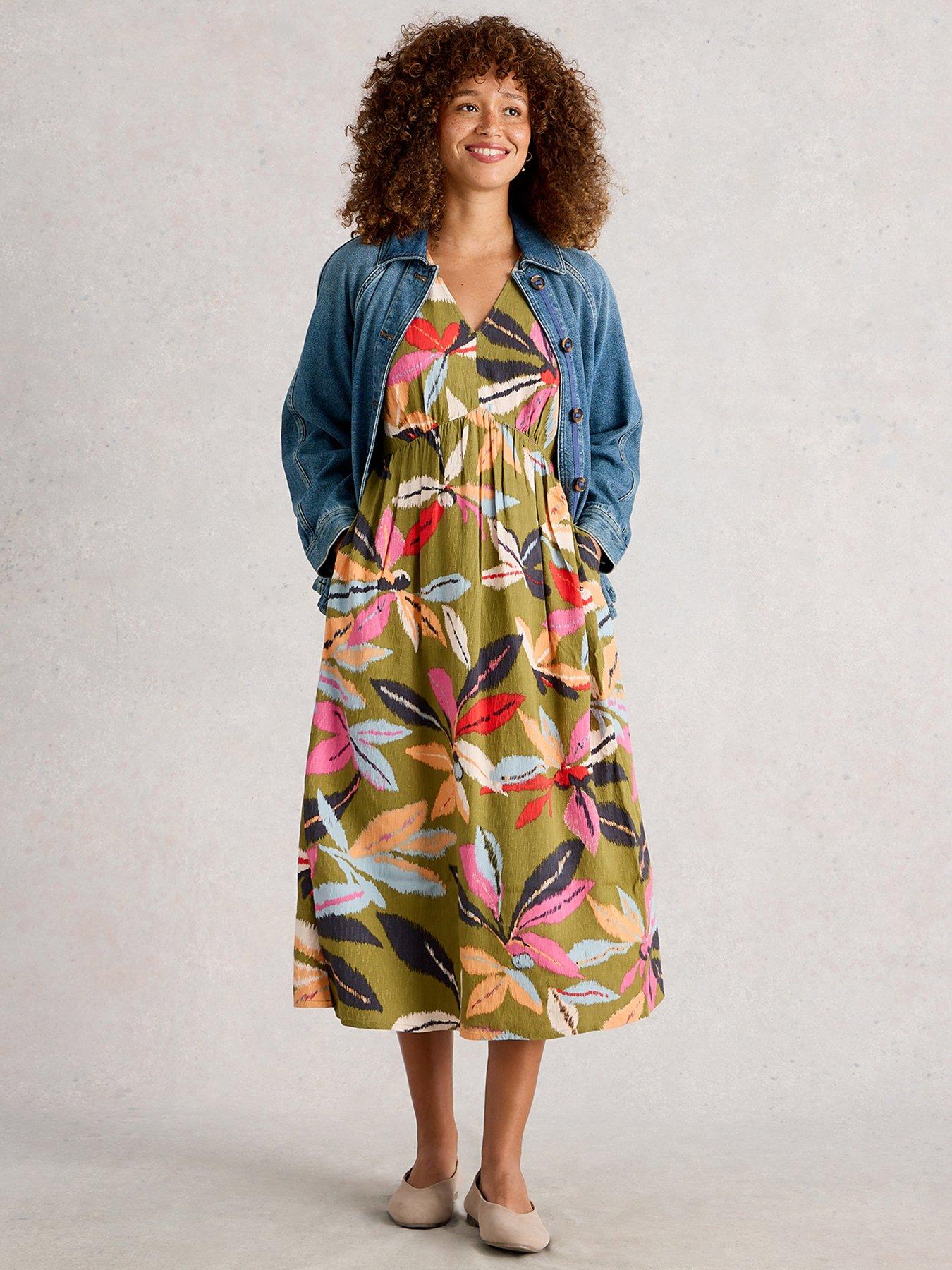 undefined Lucy Midi Dress - Green