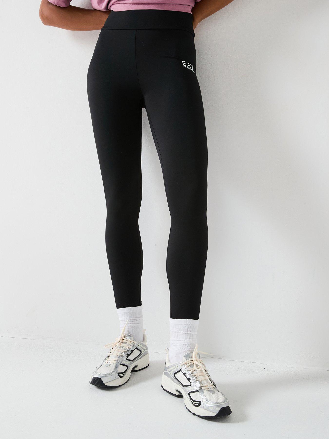 EA7 Emporio Armani Leggings, Black, Size Xs, Women