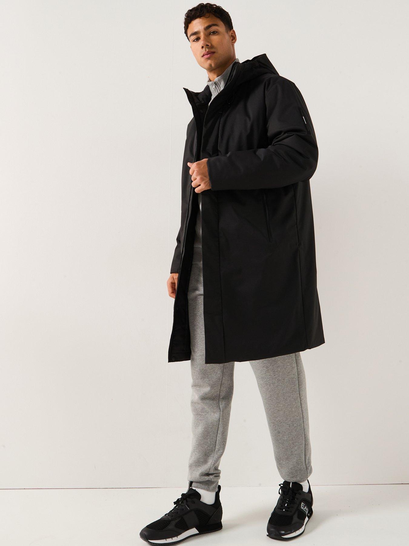 Ea7 Emporio Armani Mountain Longline Tech Parka - Black