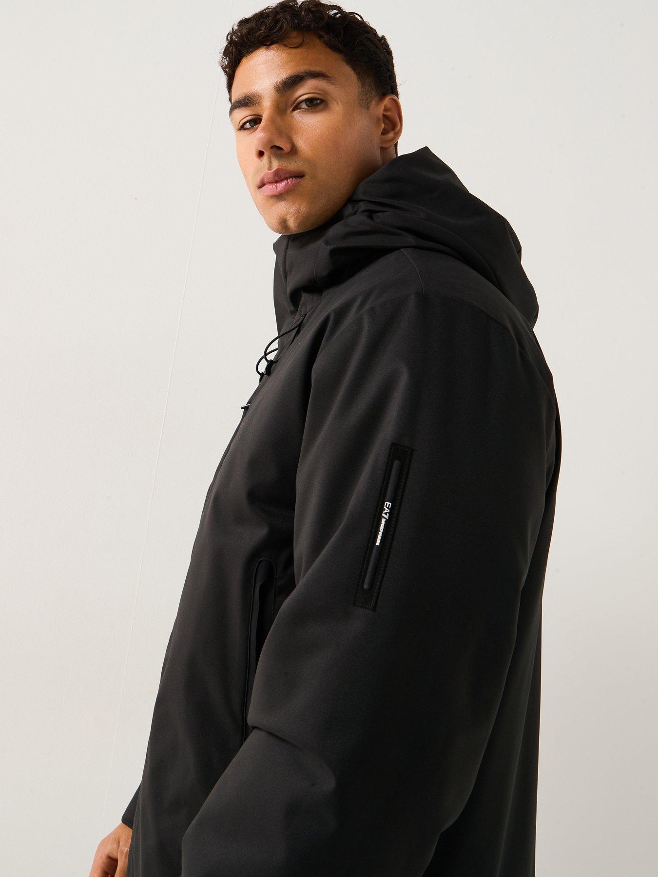 EA7 Emporio Armani Mountain Longline Tech Parka - Black | Very