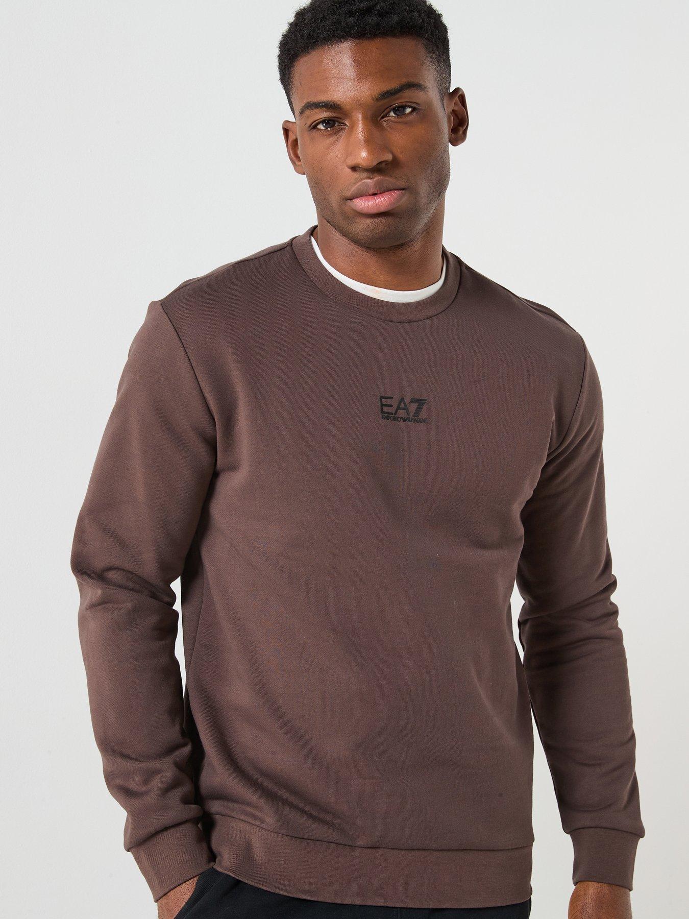 EA7 Emporio Armani Core Id Logo Crew Sweatshirt - Brown