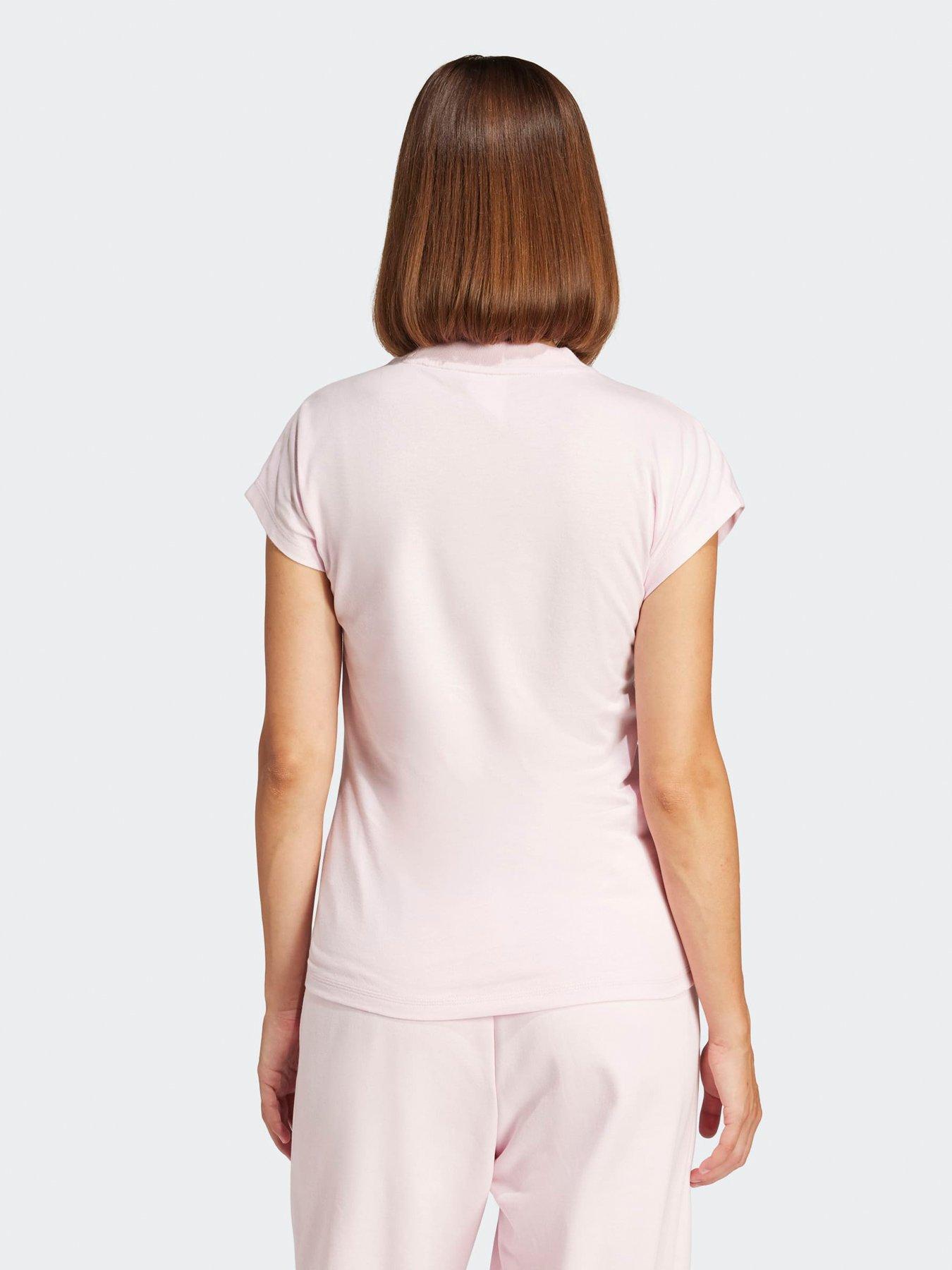Image 2 of 5 of adidas Sportswear Womens Essentials Linear Cotton T-Shirt - Pink
