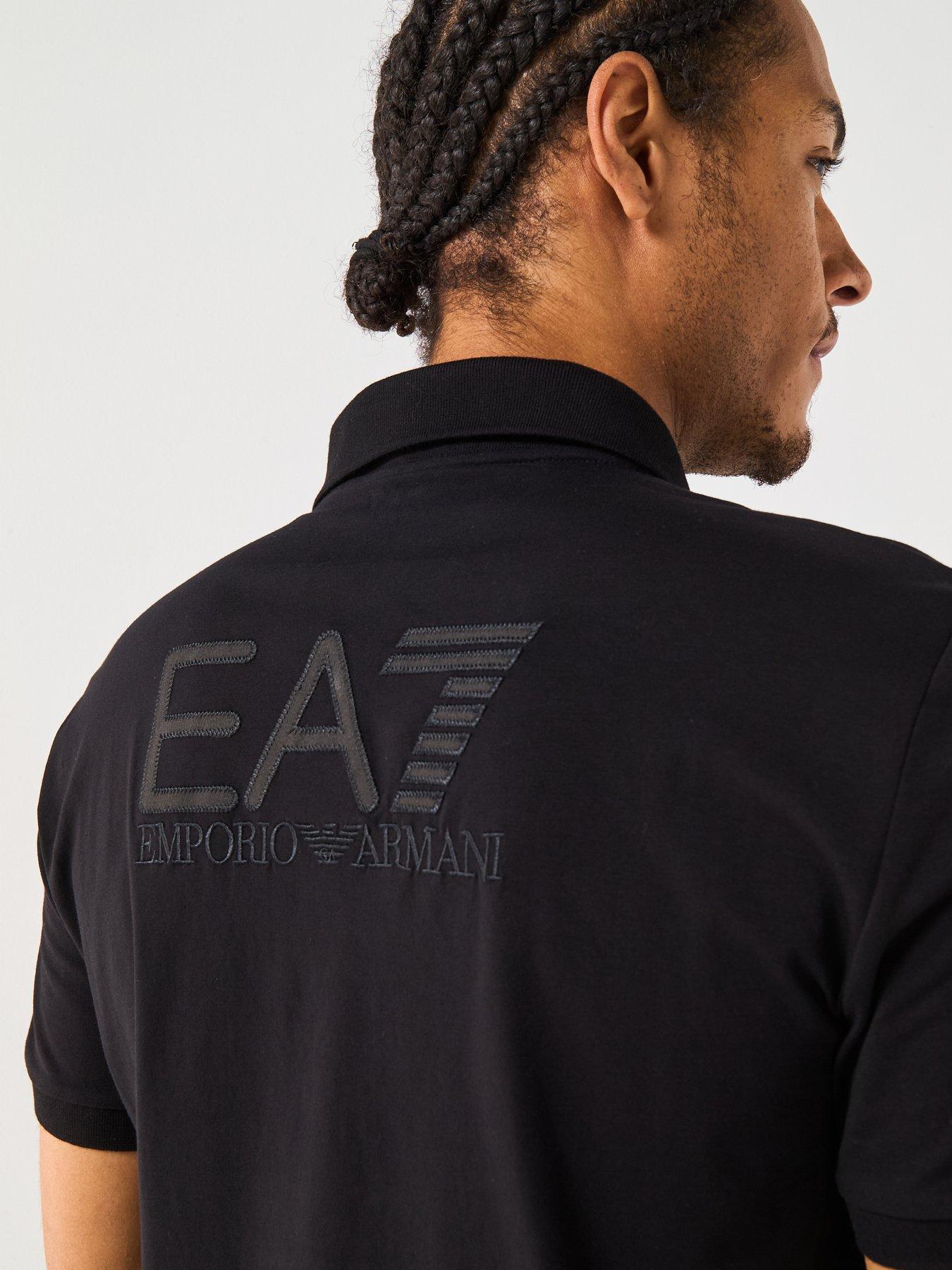 Image 5 of 6 of EA7 Emporio Armani Train Visibility Small Logo Polo Shirt - Black