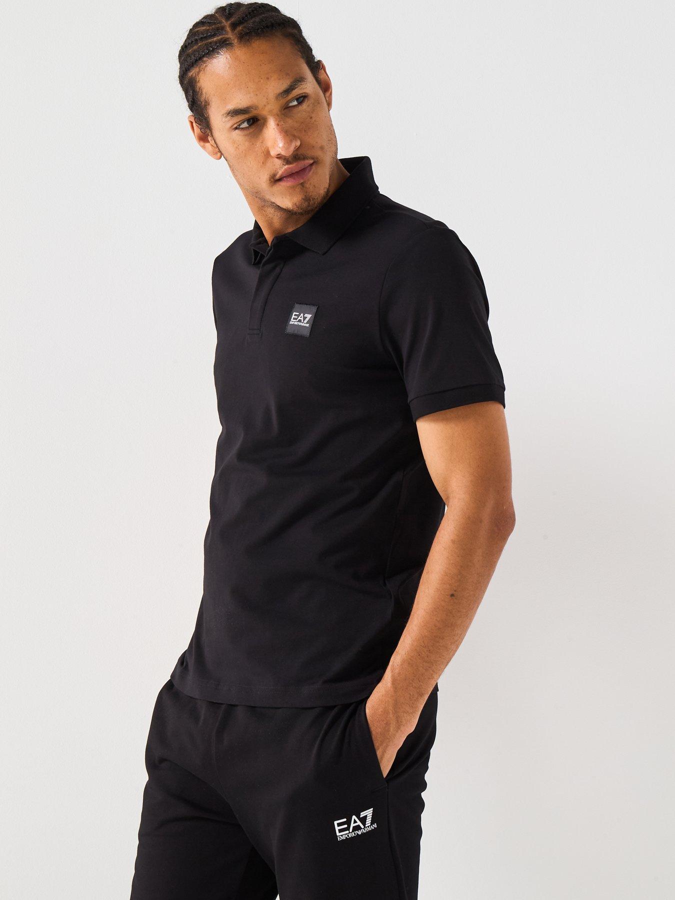 Image 6 of 6 of EA7 Emporio Armani Train Visibility Small Logo Polo Shirt - Black