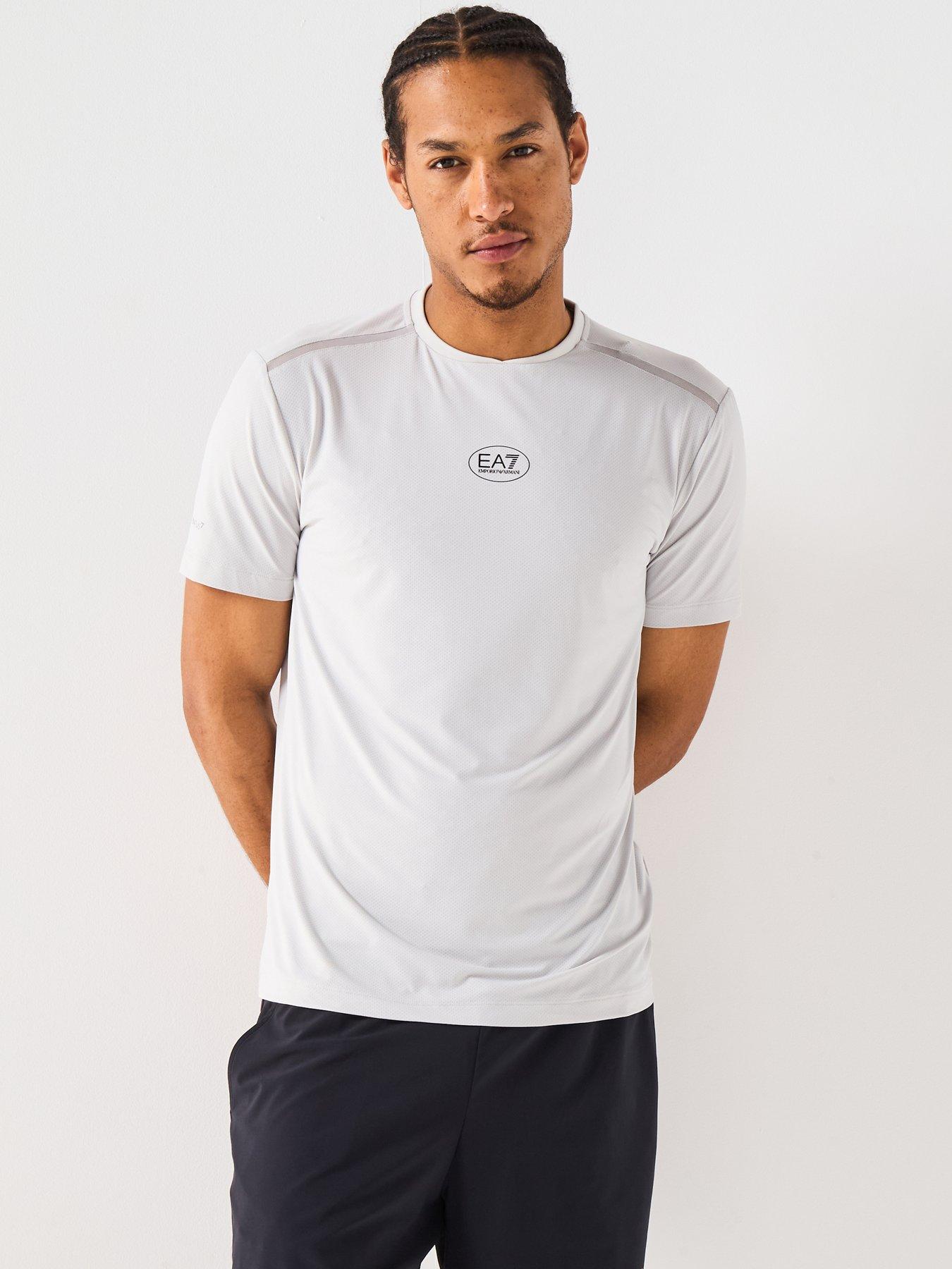 undefined Tennis Pro Small Central Logo T-Shirt - Grey