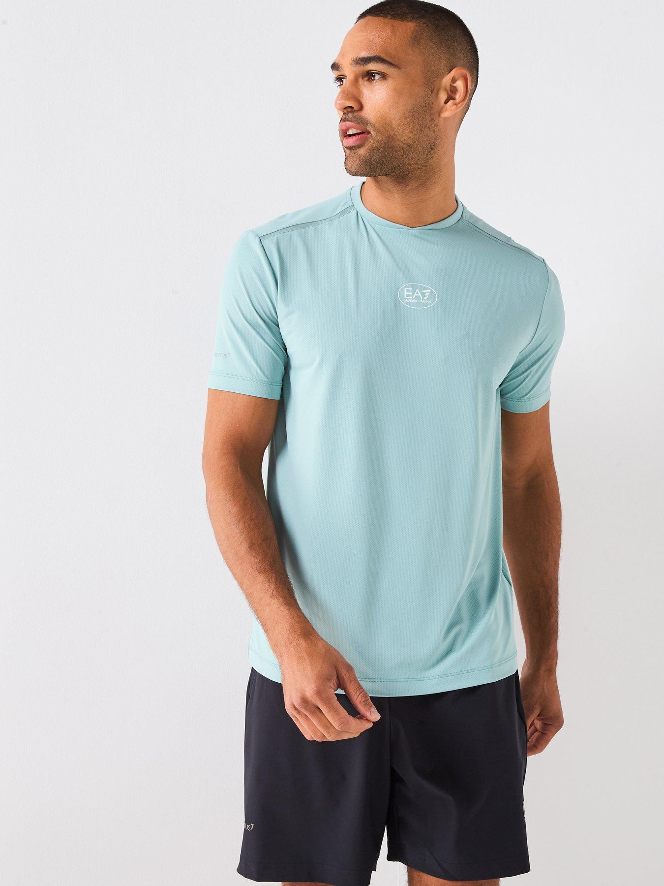 EA7 Emporio Armani Tennis Pro Small Central Logo T-Shirt - Light Green