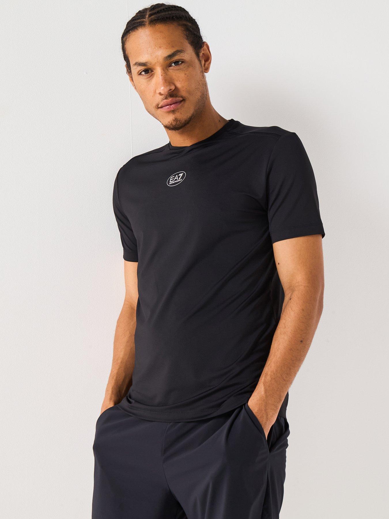 undefined Tennis Pro Small Central Logo T-Shirt - Black