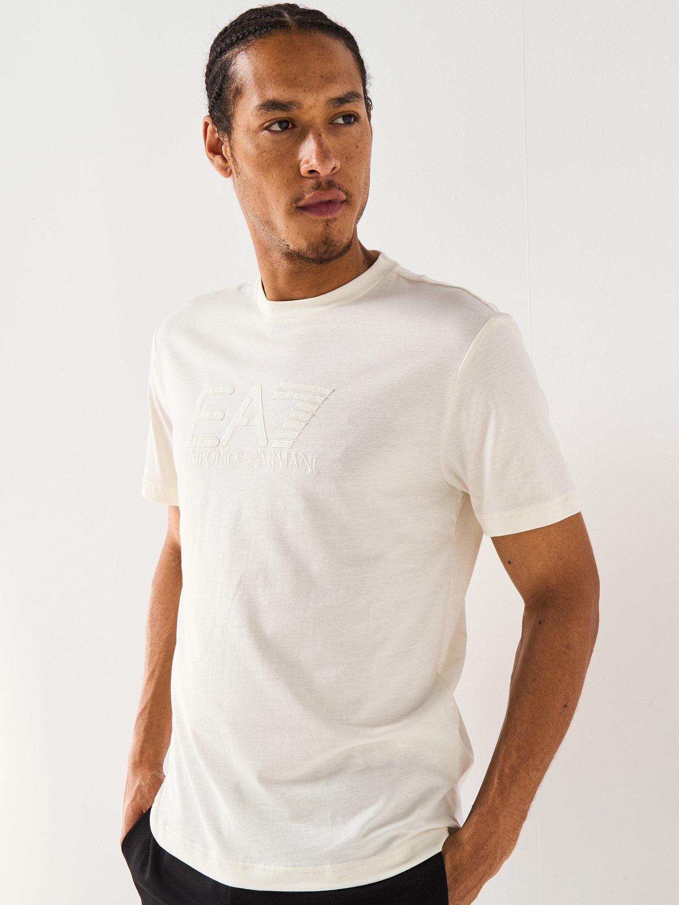 EA7 Emporio Armani Train Visibility Large Logo T-Shirt - Off White