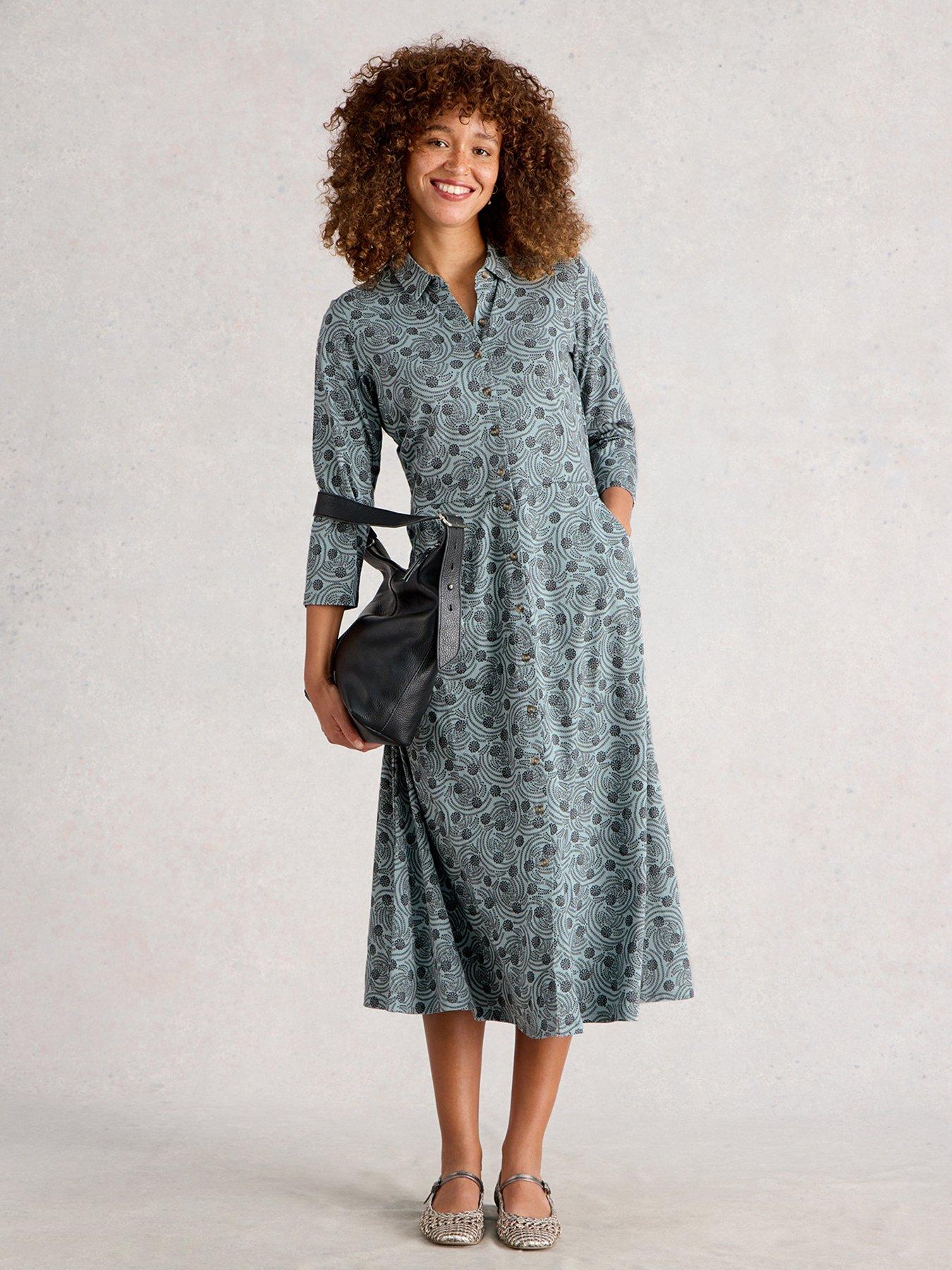 undefined Rua Jersey Shirt Dress - Blue