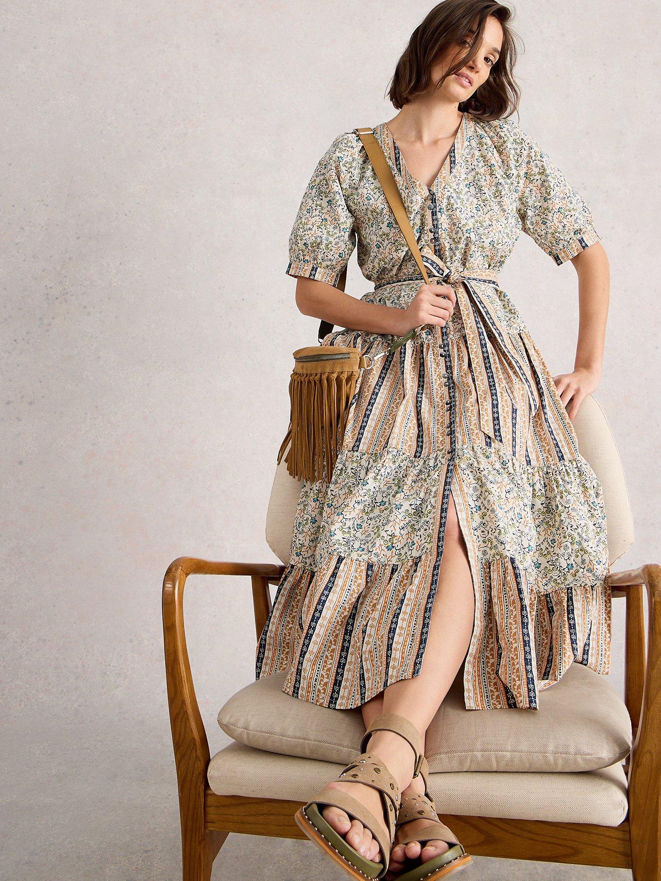 undefined Clementine Midi Dress - White