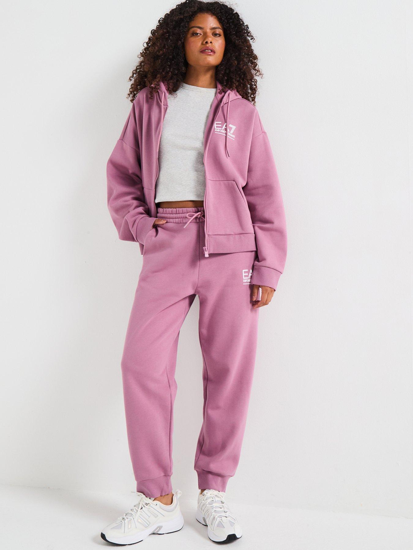 Ea7 Emporio Armani Zip Through Hoodie - Pink